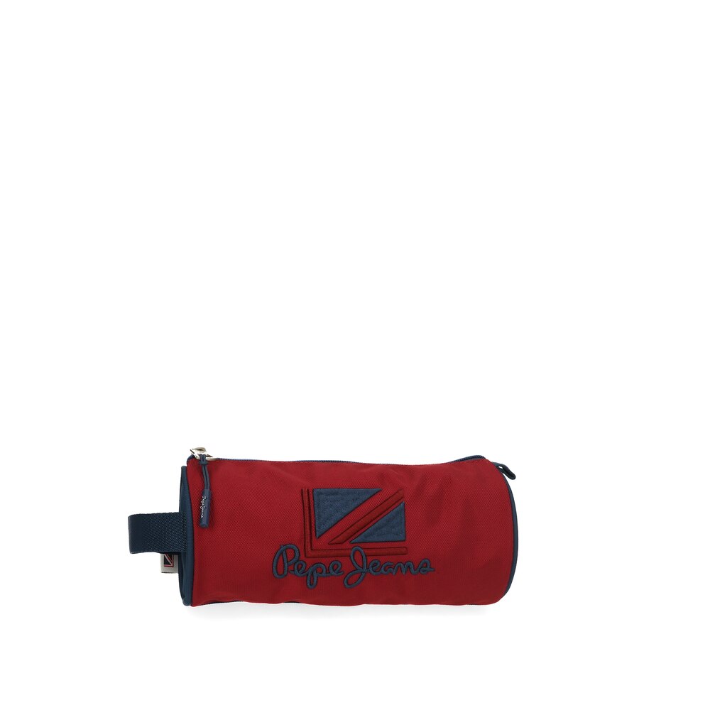 Estuche Pepe Jeans chest rojo 23x9x9 escolar redondo con asa lateral cms