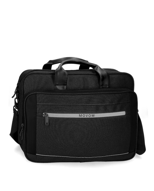 Imagen 0 de Maletin portaordenador Trimmed negro con cremallera