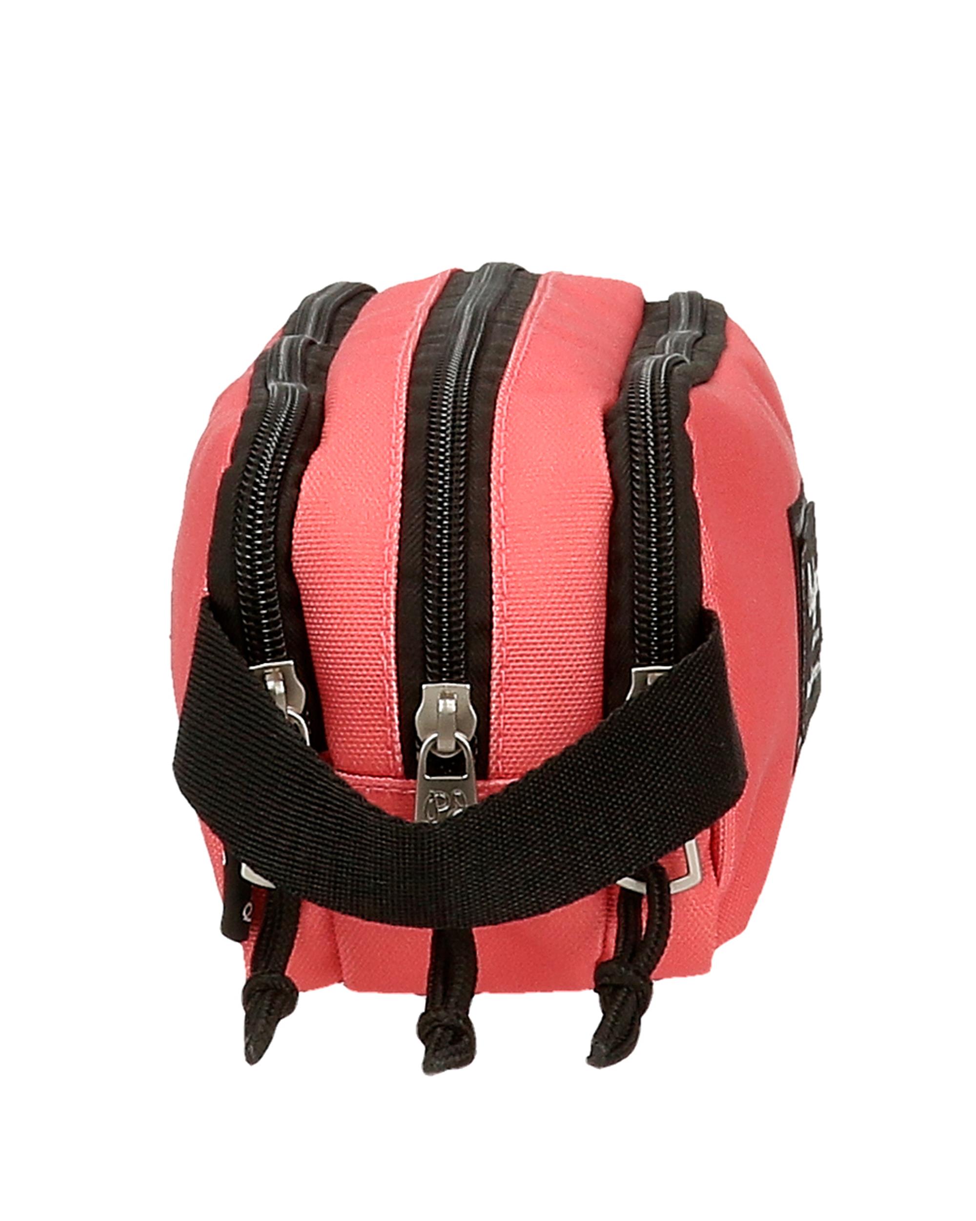 Estuche Pepe Jeans Aris Colorful tres compartimentos Coral Rosa-2
