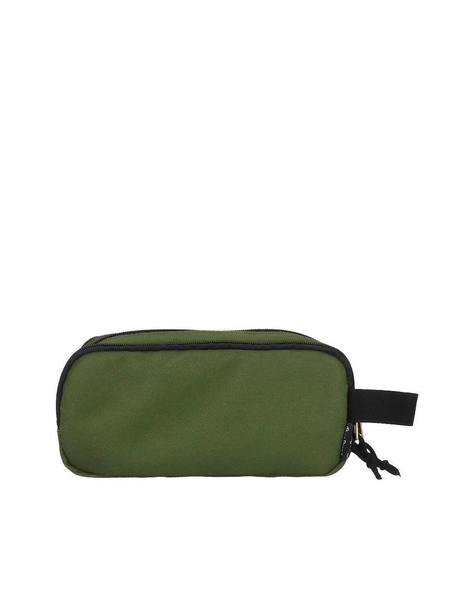 Estuche Pepe Jeans Aris Evergreen tres compartimentos verde oscuro