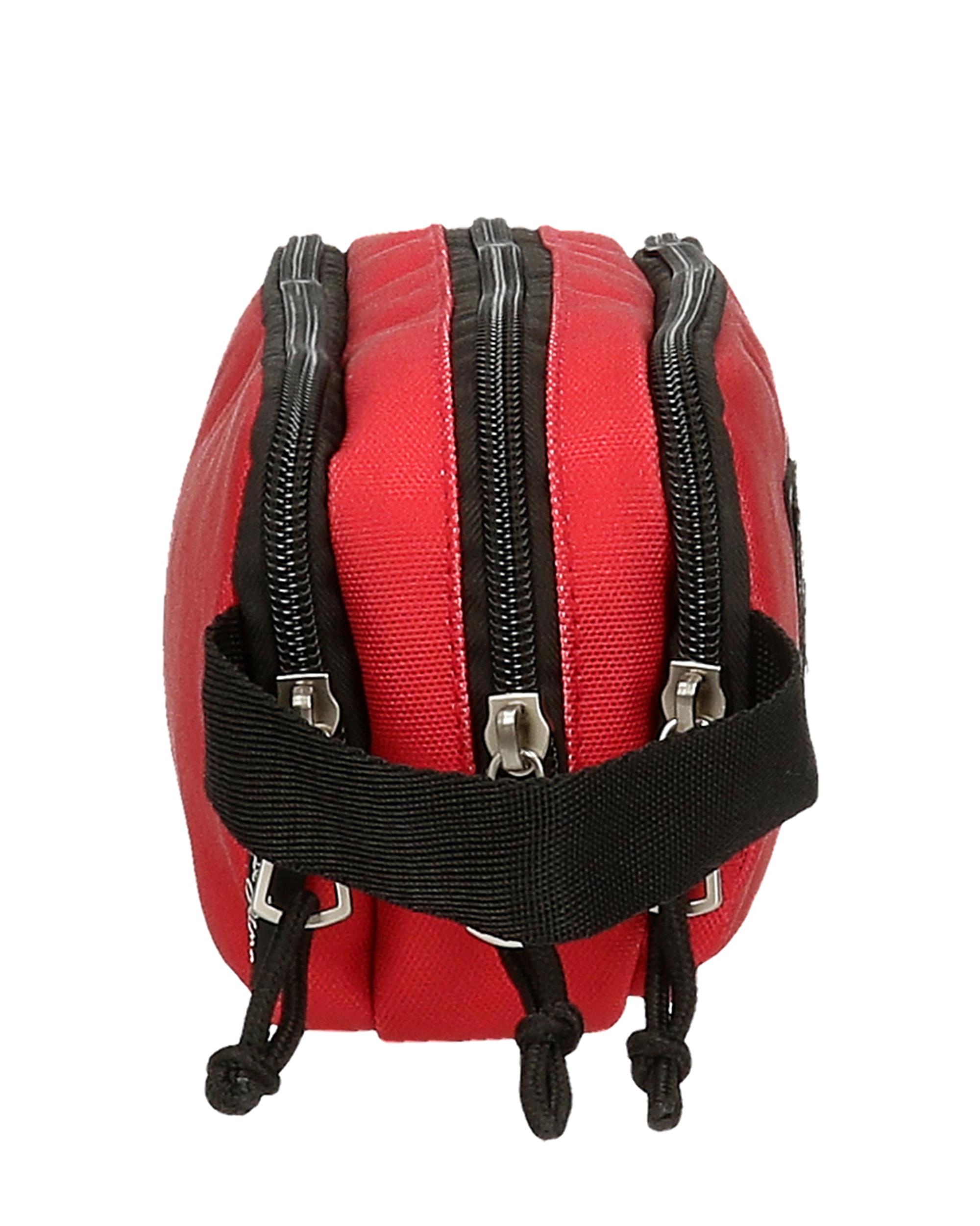 Estuche Pepe Jeans Aris Evergreen tres compartimentos Rojo Rojo-2