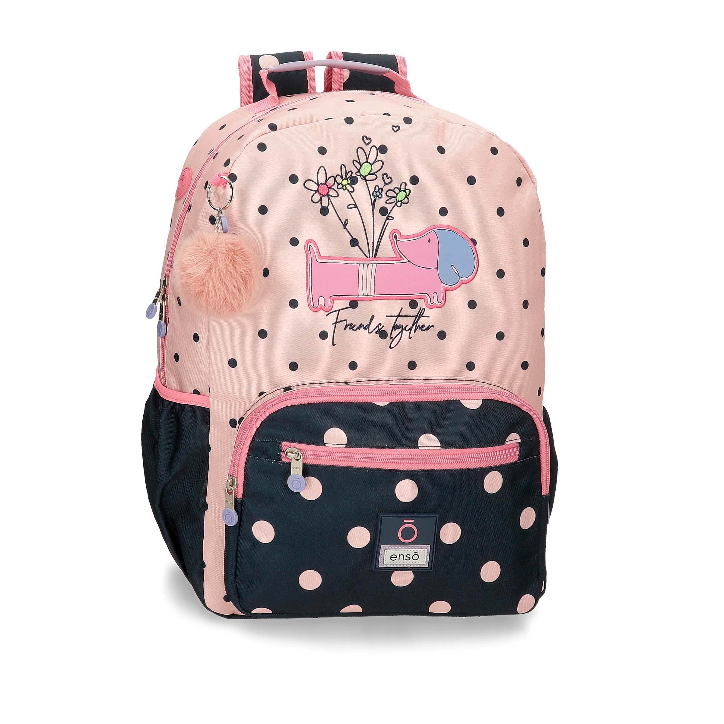 Mochila ENSO Friends Together (Rosa - 42 x 32 x 14 cm)