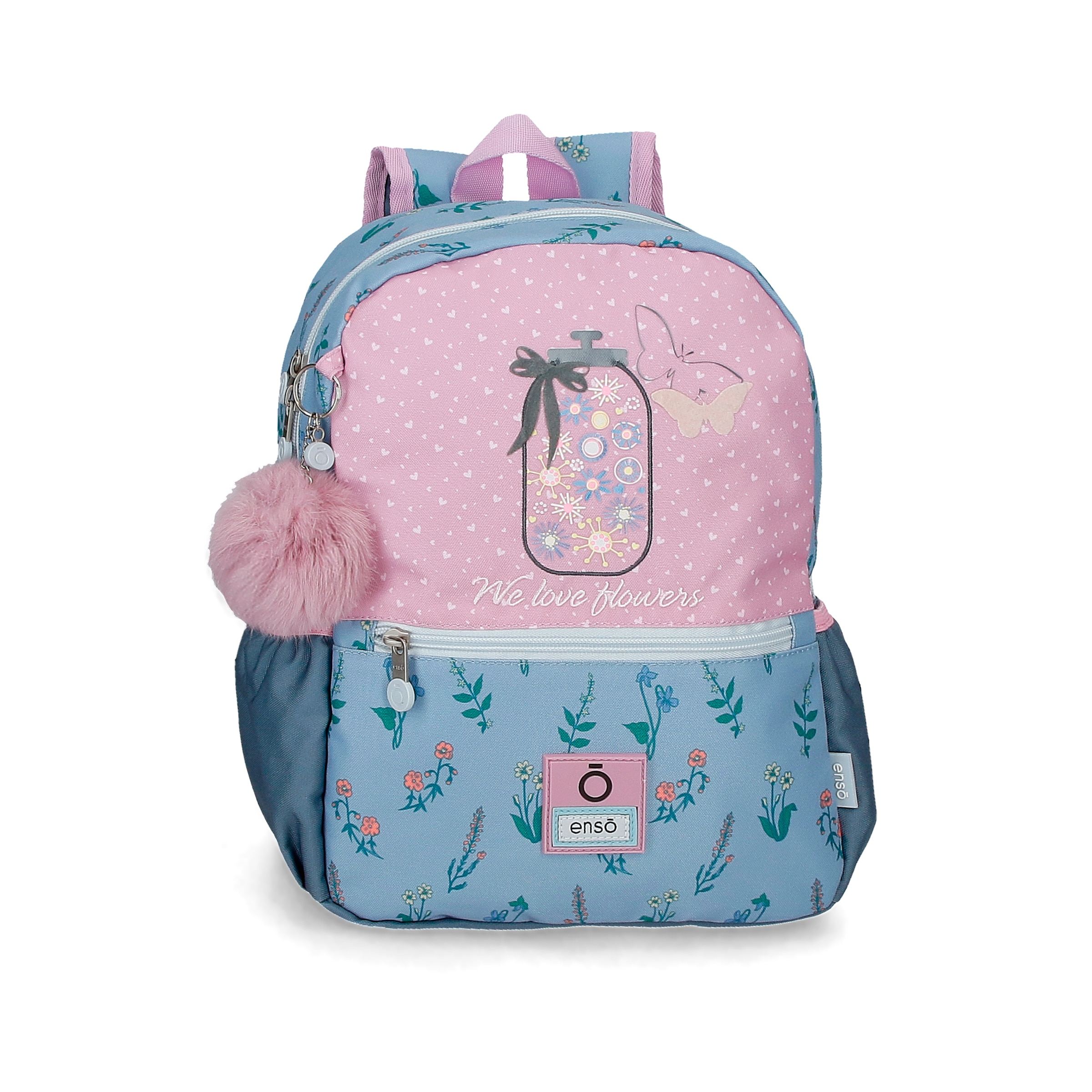 Mochila ENSO We Love Flowers (Rosa - 32 x 25 x 12 cm)