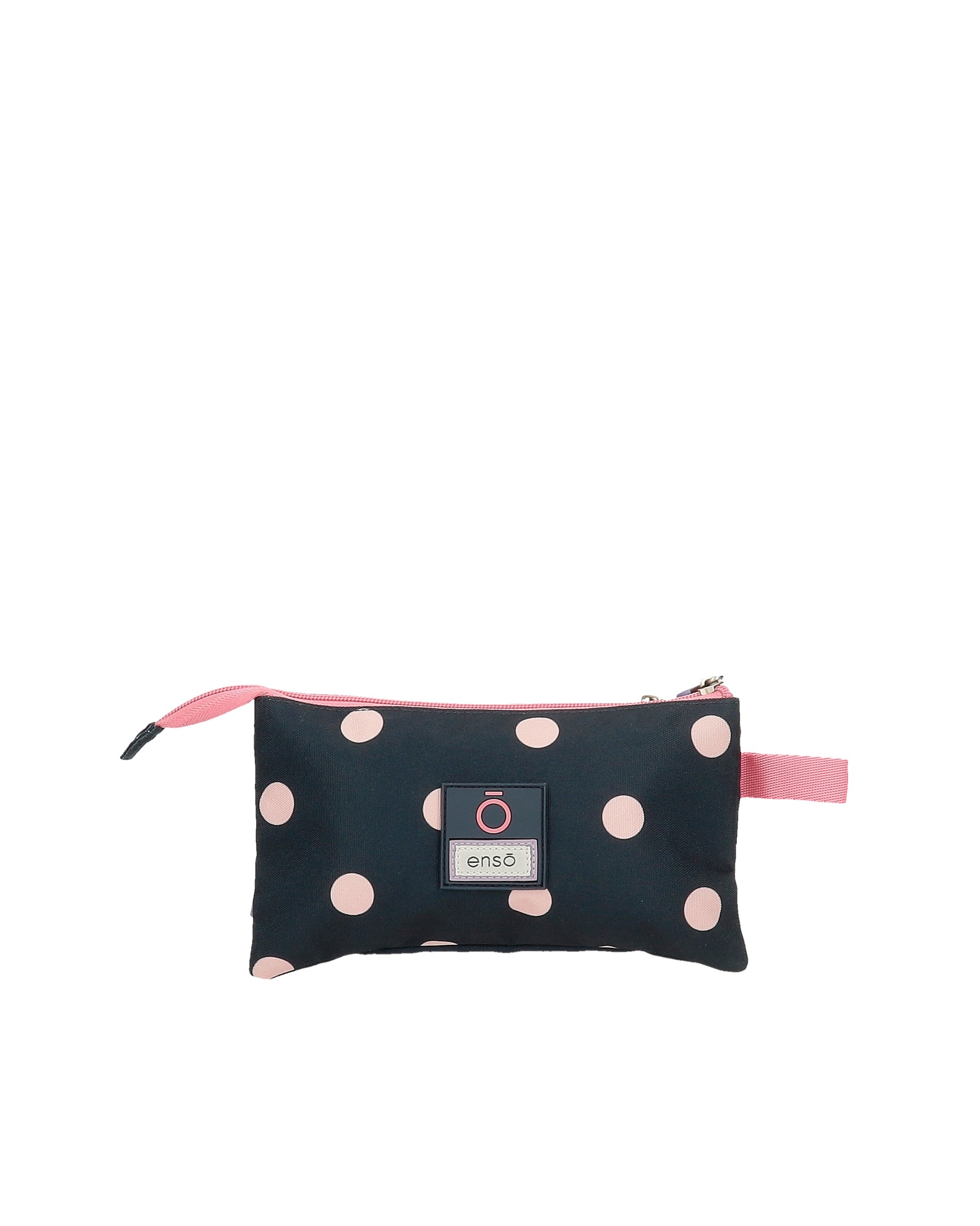 Estuche Enso Friends Together tres compartimentos con asa lateral Rosa-3