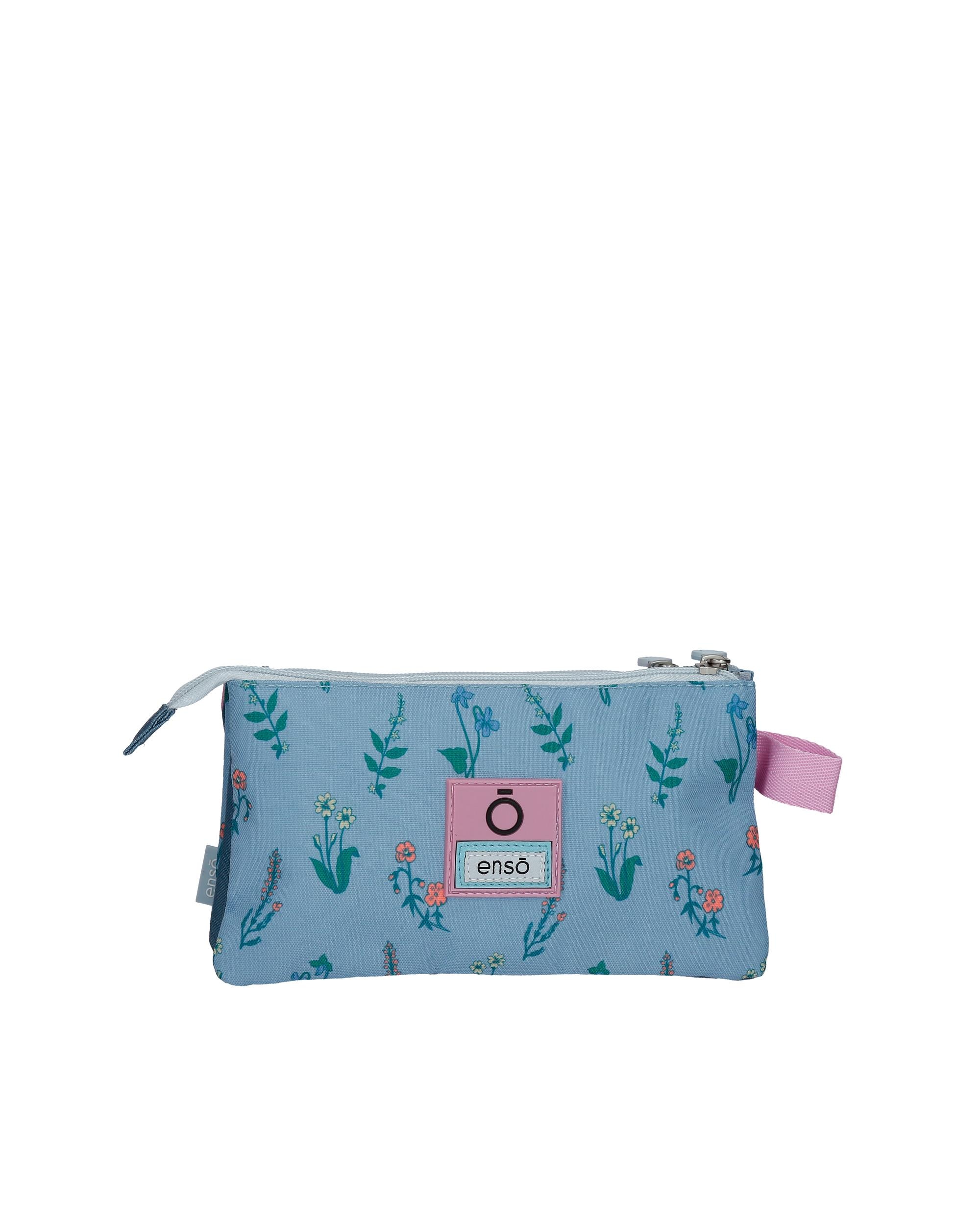 Estuche Enso Friends Together Tres Compartimentos con asa lateral Rosa-2