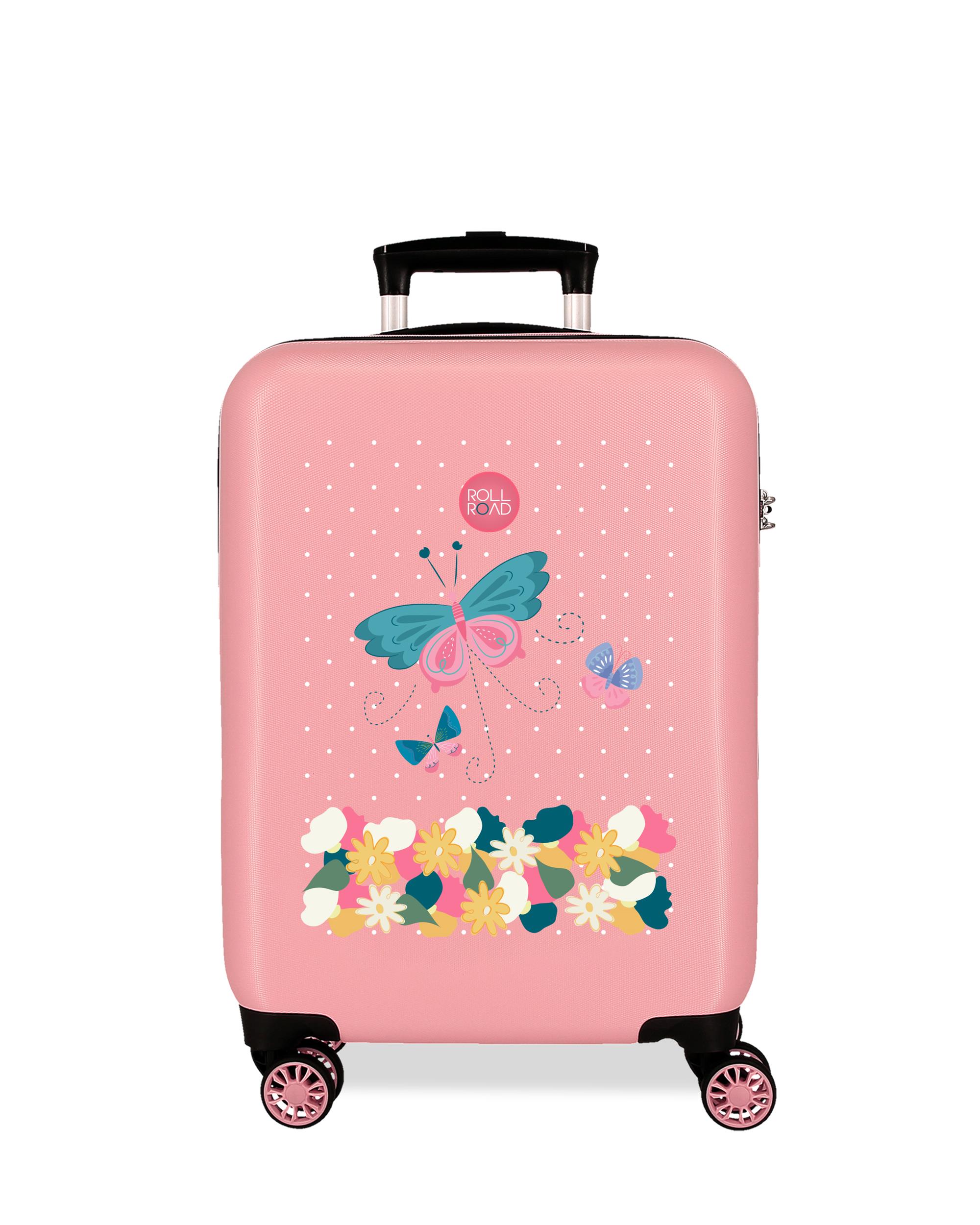 Imagen 0 de Maleta de cabina precious flower rígida con capacidad de 34l Rosa
