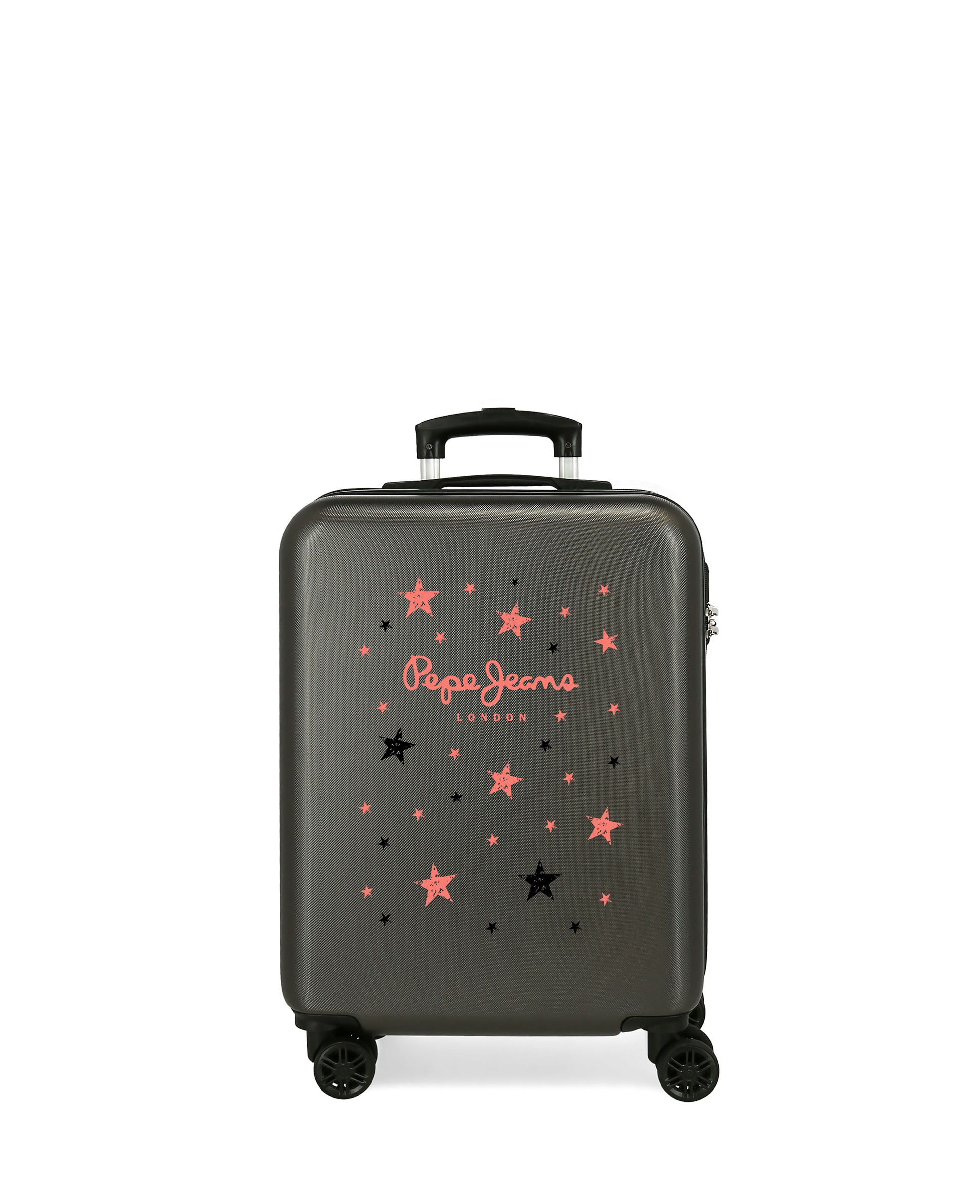 Pepe Jeans - Maleta de cabina Denim Star rígida con capacidad de 35L.