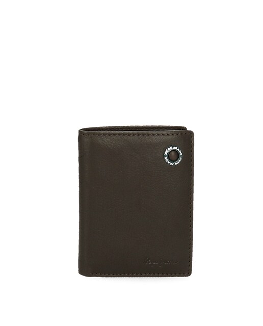 Imagen 0 de Cartera de hombre Badge vertical en piel marrón
