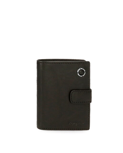 Imagen 0 de Cartera de hombre Badge negro con cierre de clic