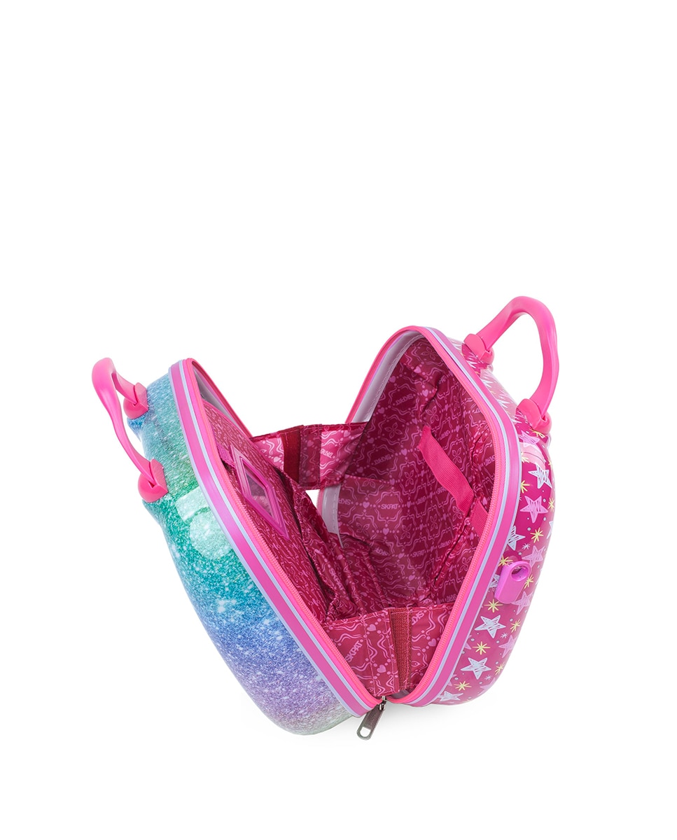 Imagen 5 de Juego de maletas (cabina, mediana y neceser) rígidas shine like star con capacidad 98,5 l - SKPAT - Fucsia Fucsia