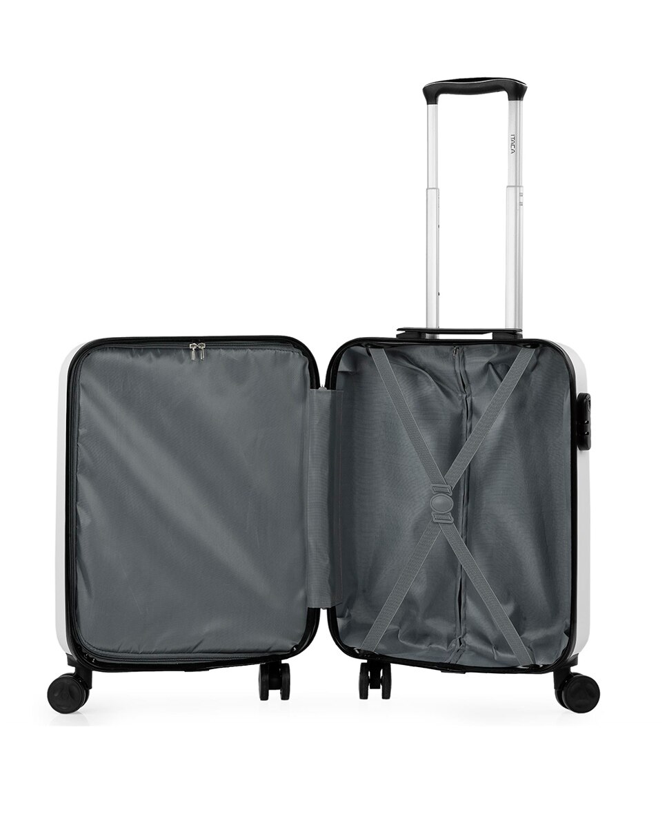 Imagen 6 de Maleta de cabina spring rígida con capacidad de 40 l. - Jaslen - Blanco Blanco