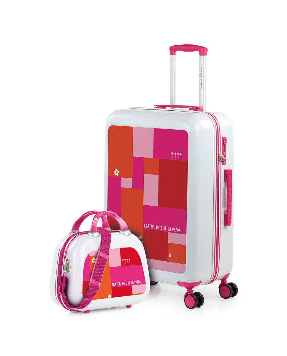 Maleta mediana con neceser rígido Happiness en color squares con capacidad de 80 L · AGATHA RUIZ DE LA PRADA · El Corte Inglés Maleta mediana con neceser rígido Happiness en color squares con capacidad de 80 L · AGATHA RUIZ DE LA PRADA · El Corte Inglés