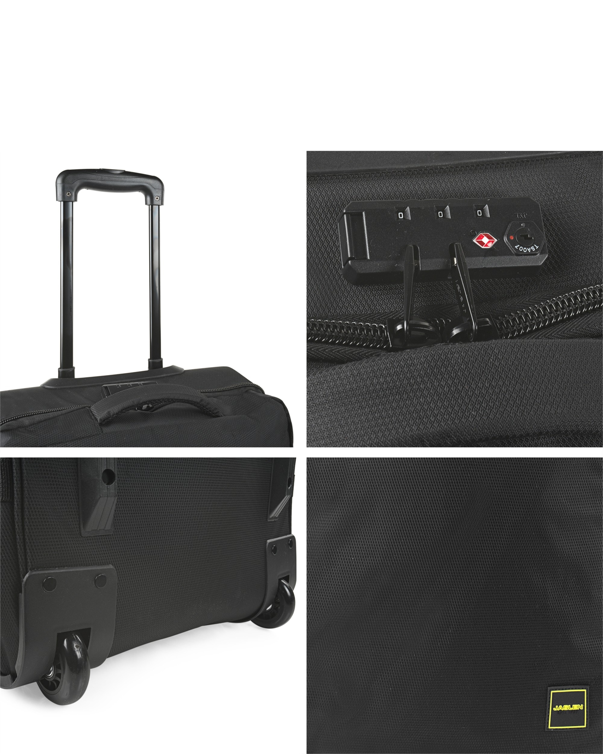 Imagen 5 de Maleta cabina extensible treviso blanda con capacidad hasta 40l. - Jaslen - Negro Negro