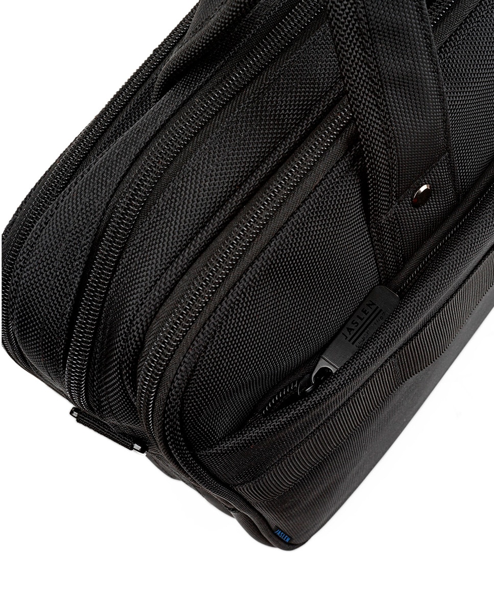 Imagen 3 de Bolsa maletín hombre en negro con asa bandolera para portatil de 15.6 p - Jaslen - Negro Negro