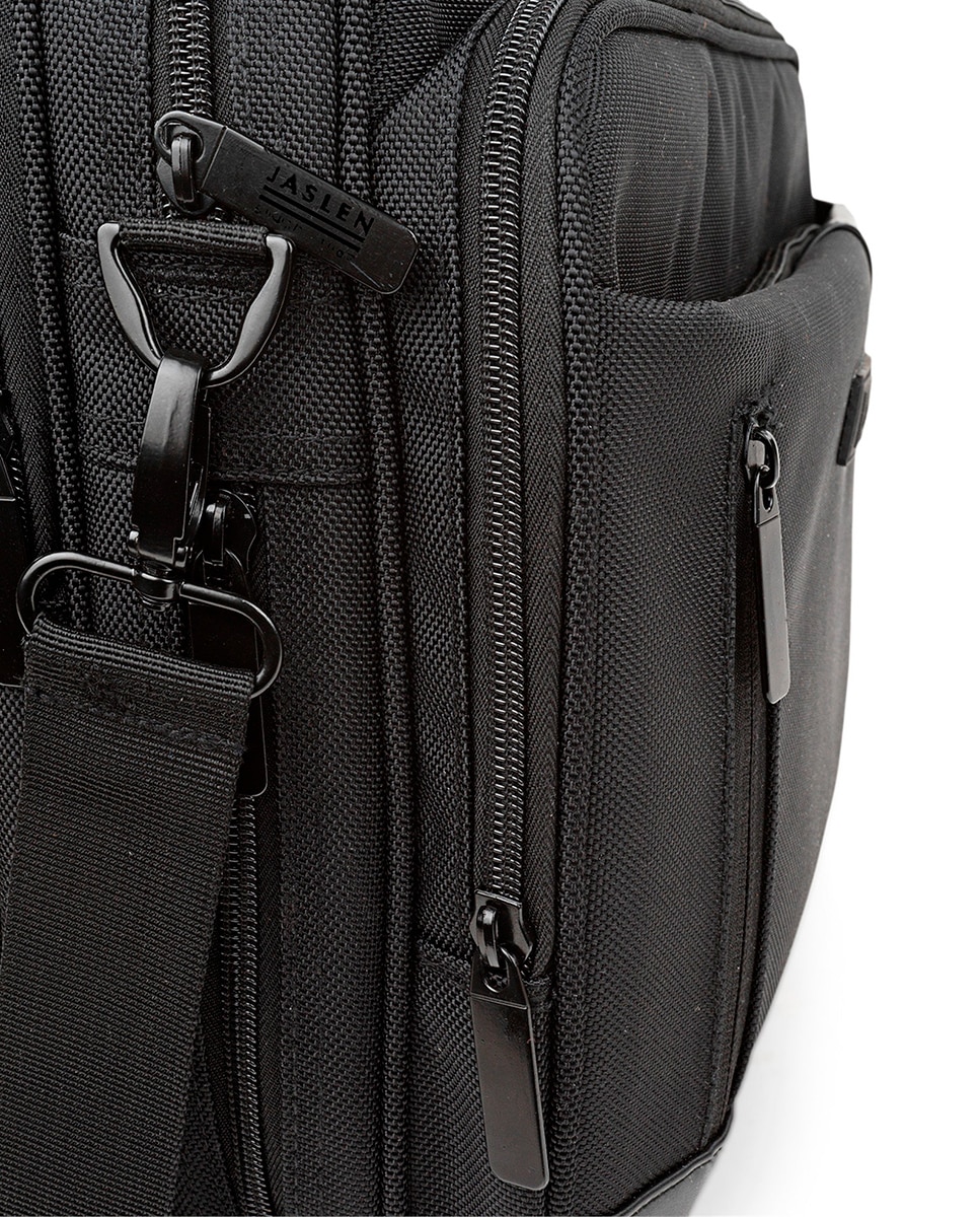 Imagen 4 de Bolsa maletín hombre en negro con asa bandolera para portatil de 15.6 p - Jaslen - Negro Negro
