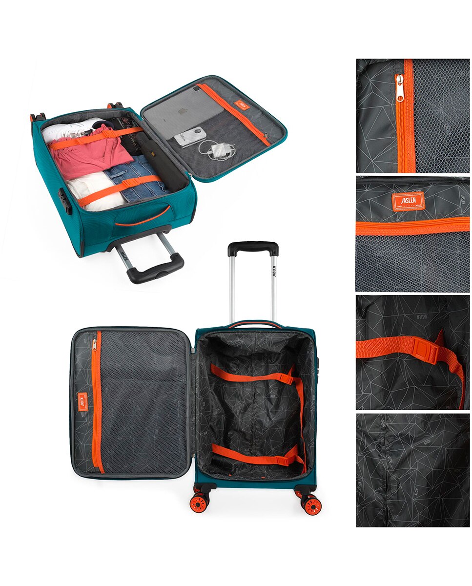 Maleta de cabina Colchester blanda con capacidad de 34L - Jaslen - Turquesa Turquesa-5