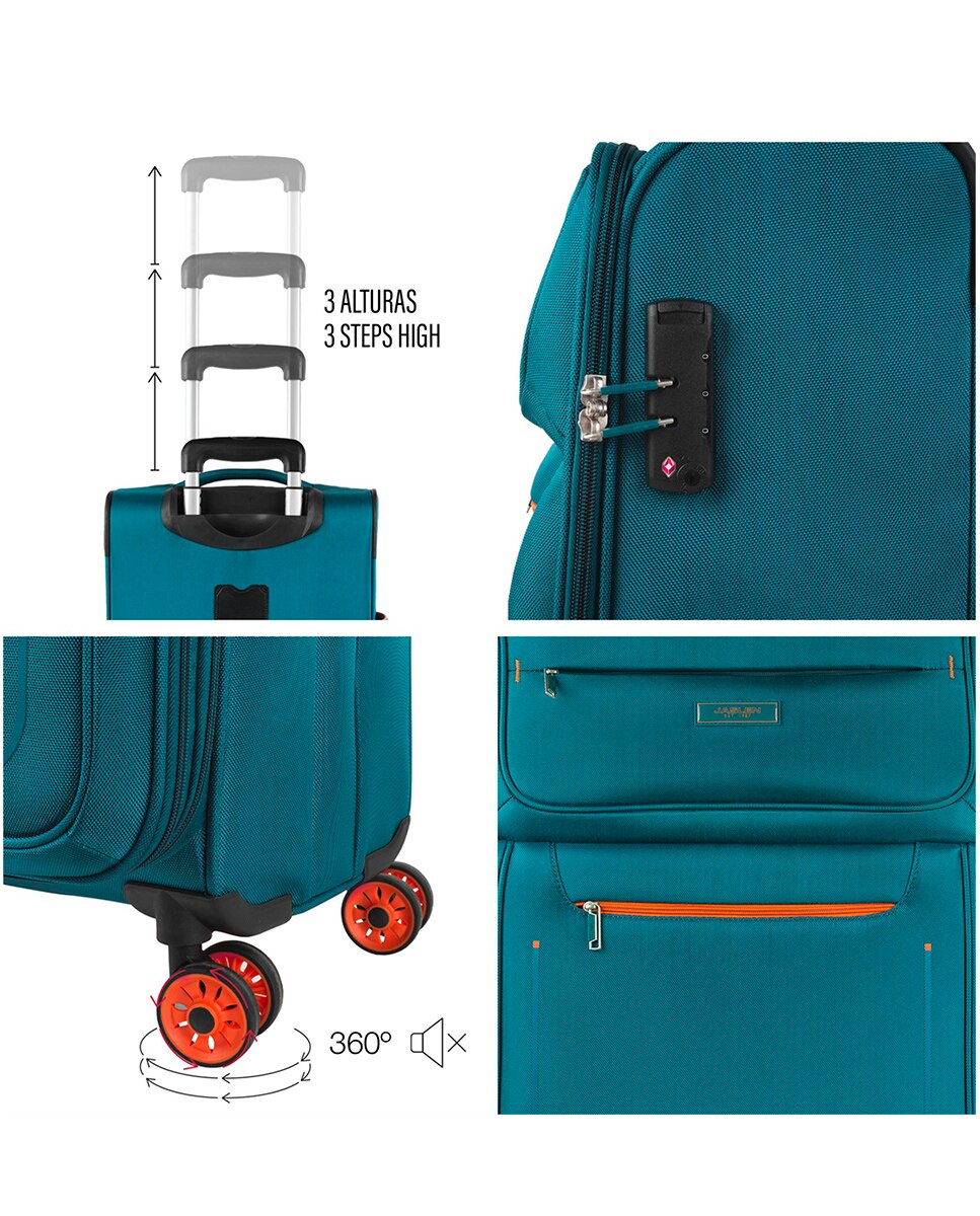 Maleta de cabina Colchester blanda con capacidad de 34L - Jaslen - Turquesa Turquesa-6
