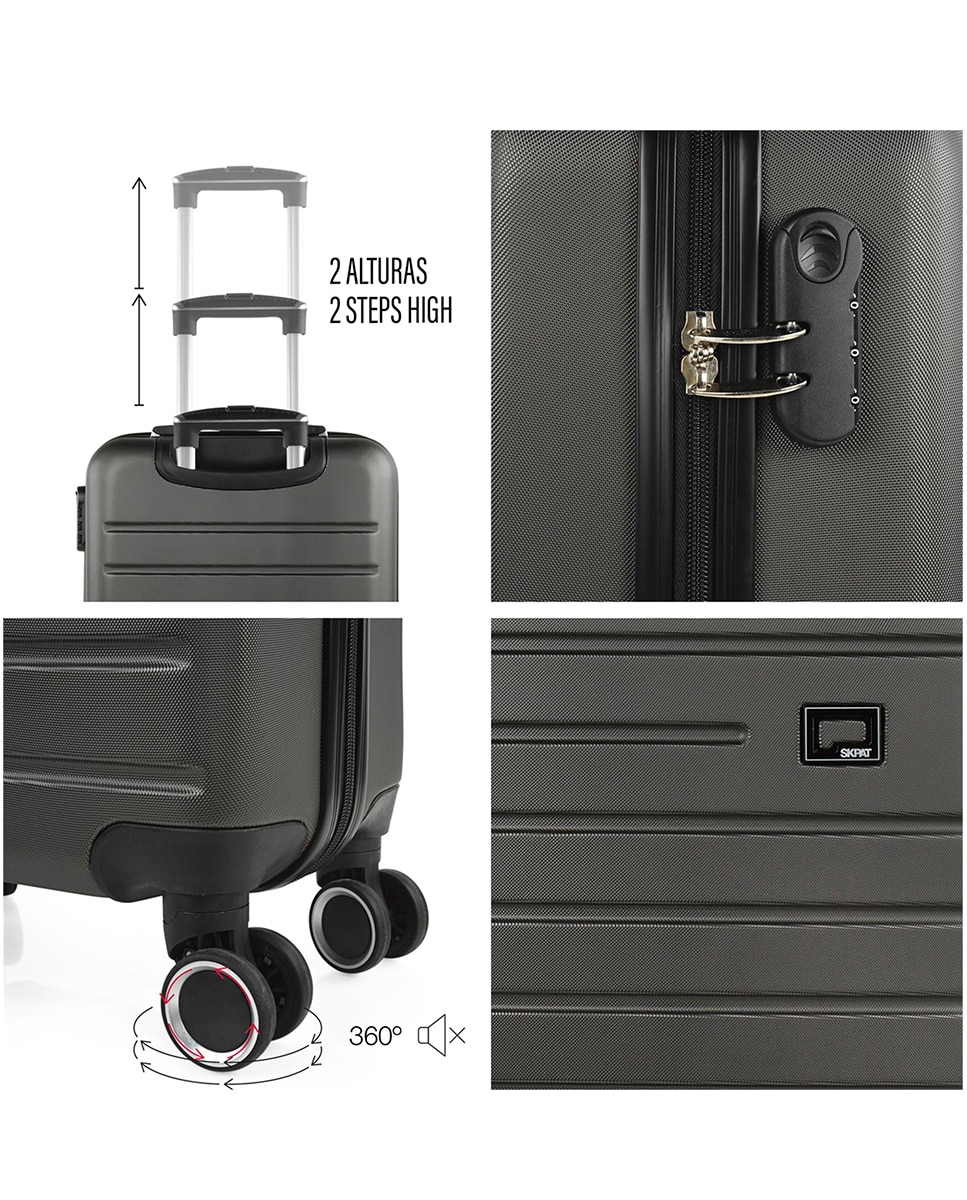 Maleta cabina Nantes rígida con capacidad 35 L - SKPAT - Gris oscuro Gris oscuro-5