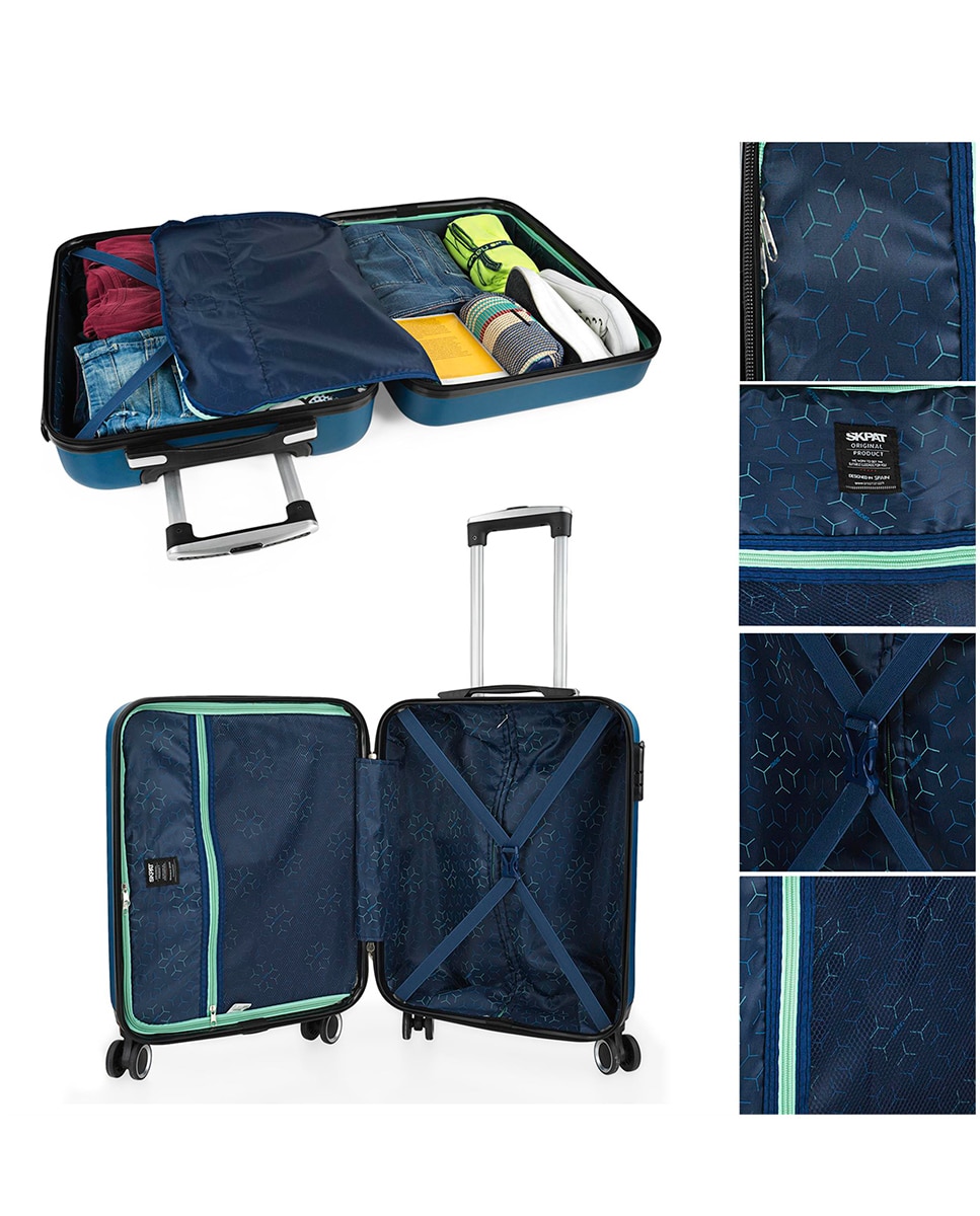 Maleta cabina Nantes rígida con capacidad 35 L - SKPAT - Azul Turquesa Azul Turquesa-4