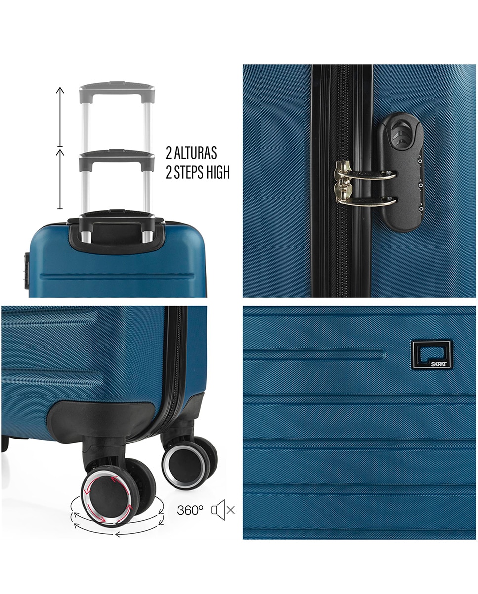 Maleta cabina Nantes rígida con capacidad 35 L - SKPAT - Azul Turquesa Azul Turquesa-5