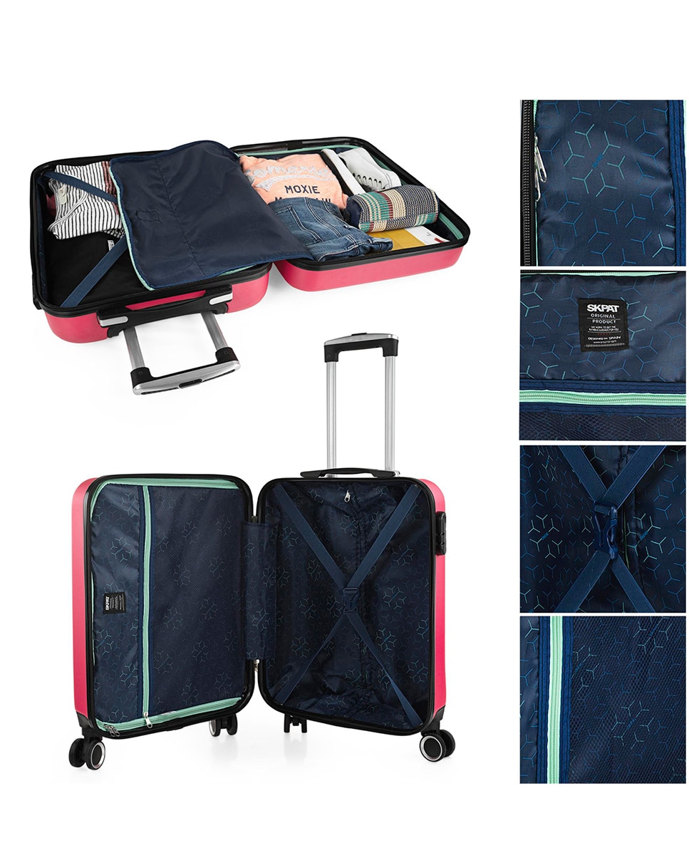 Maleta cabina Nantes rígida con capacidad 35 L - SKPAT - Rosa Rosa-4