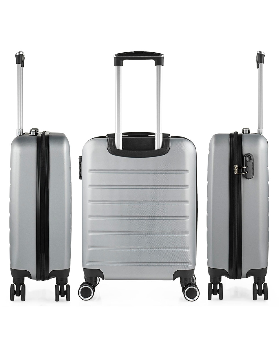 Maleta cabina Nantes rígida con capacidad 35 L - SKPAT - Plata Plata-3