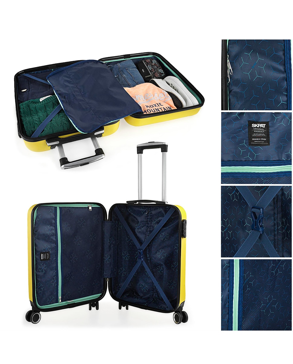 Maleta cabina Nantes rígida con capacidad 35 L - SKPAT - Amarillo Amarillo-4
