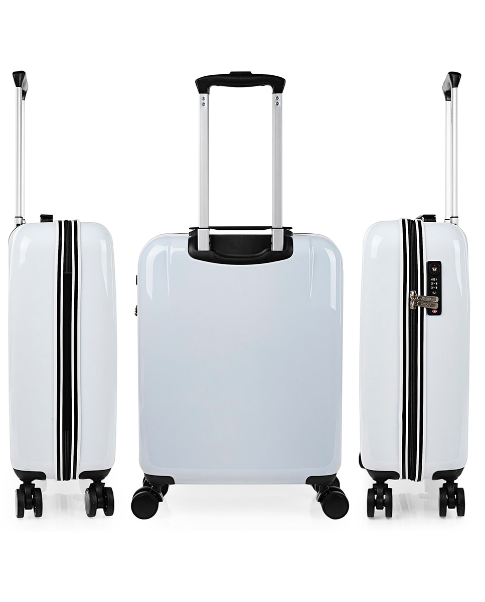 Juego de Maletas Mediana y neceser rígidas Niza con capacidad de 67,5 L - SKPAT - Negro brillante Negro brillante-2