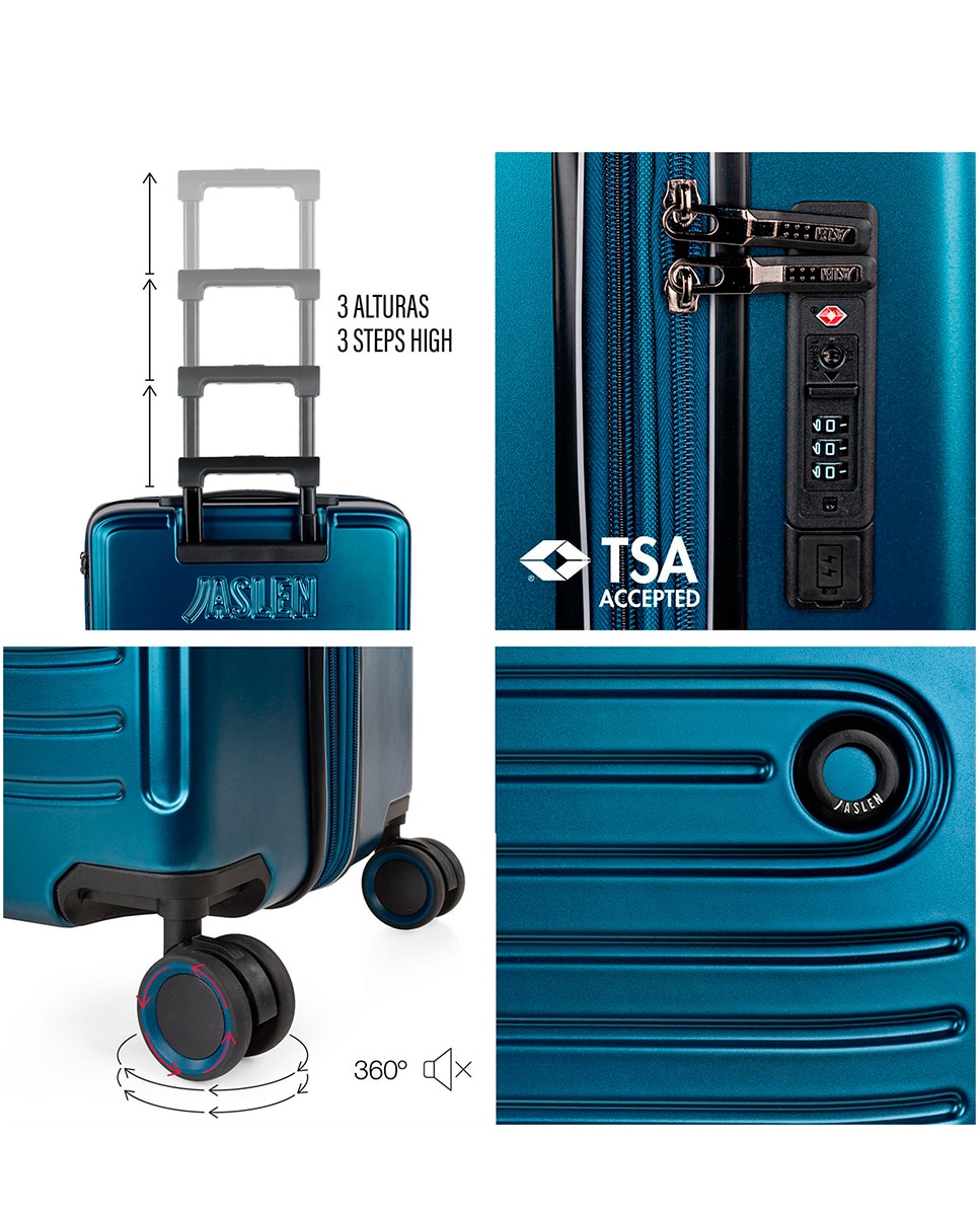 Maleta de cabina Padua rígida con capacidad de 38 L - Jaslen - Azul Azul-3