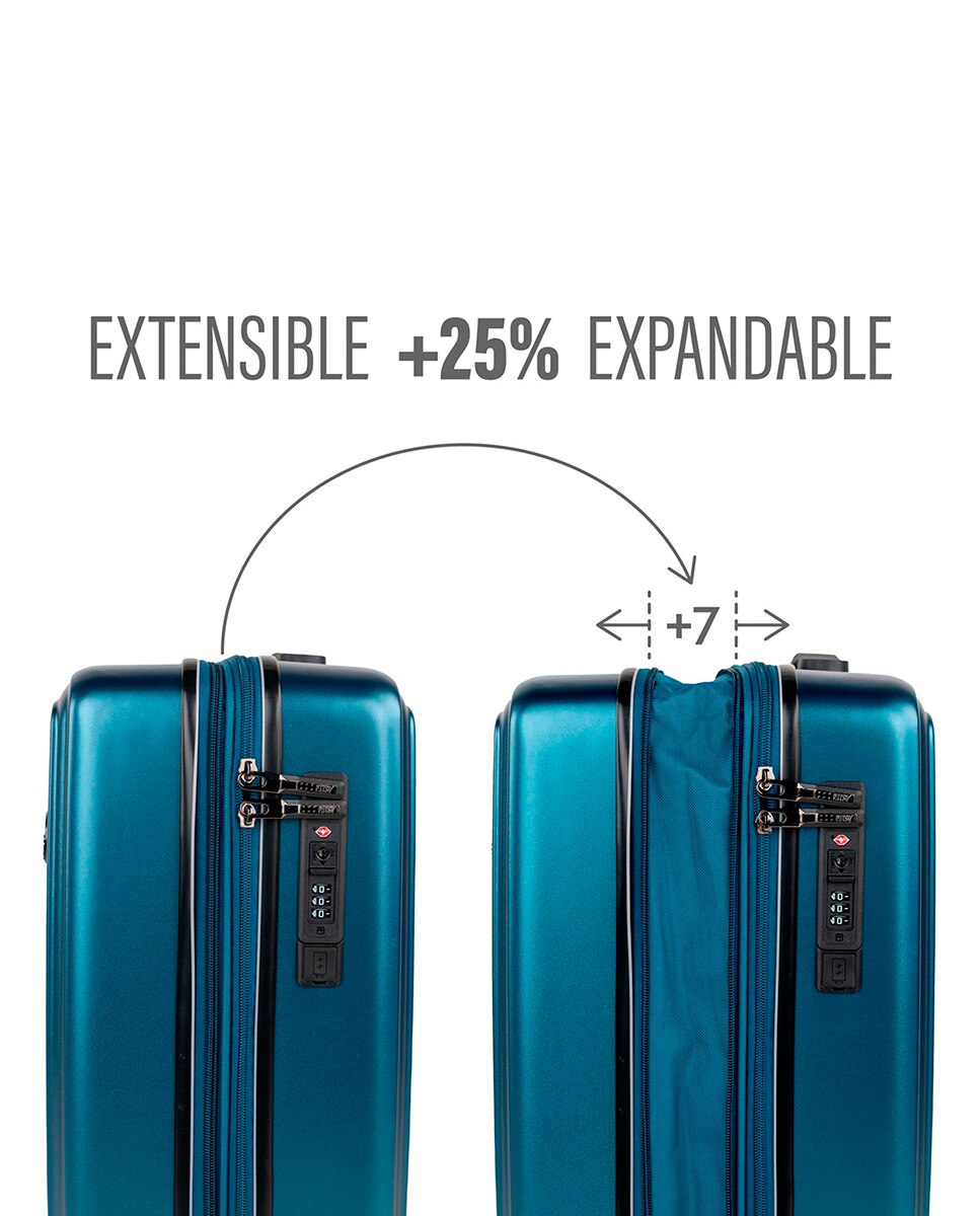 Maleta de cabina Padua rígida con capacidad de 38 L - Jaslen - Azul Azul-4
