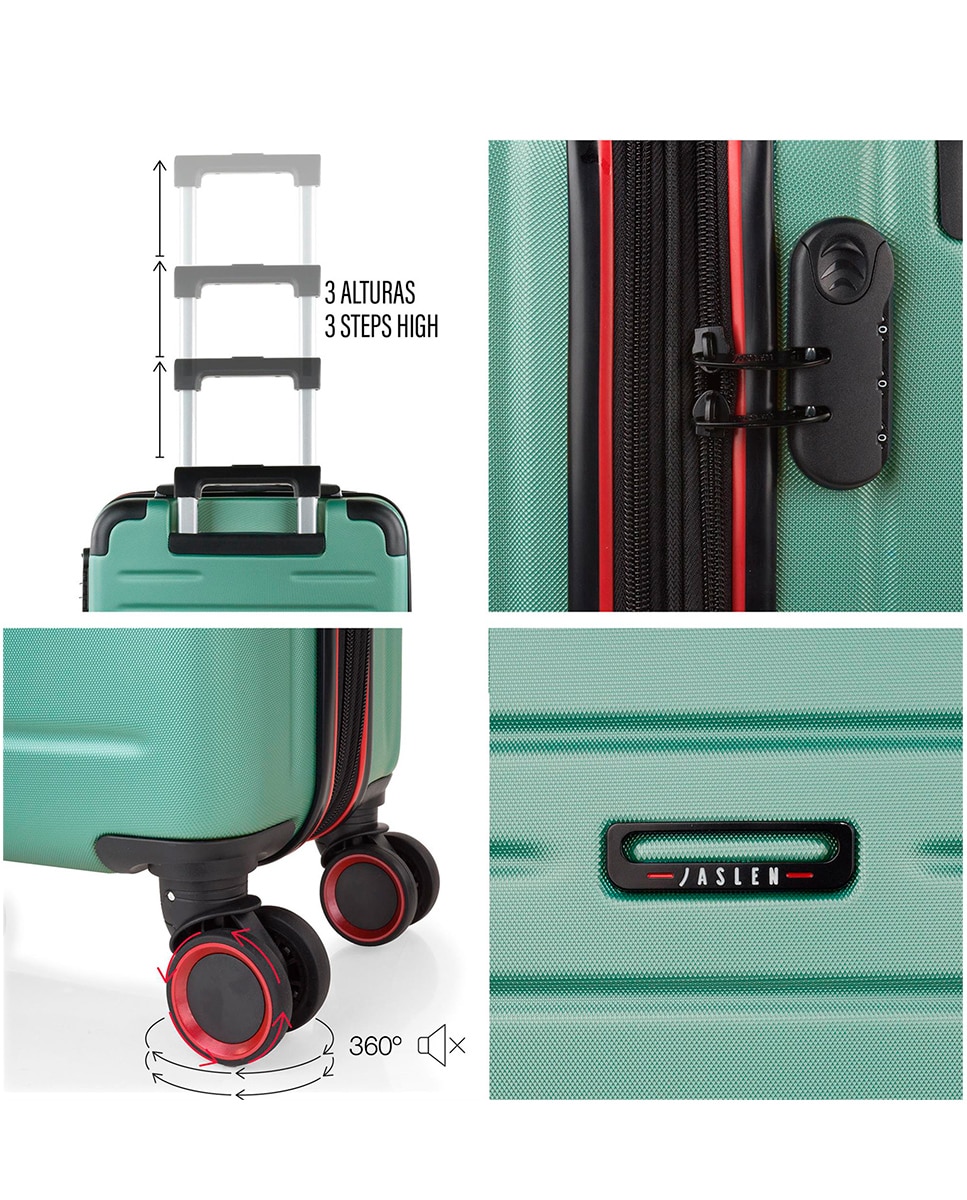Imagen 3 de Maleta de cabina turin con capacidad de 38l - Jaslen - Verde Verde