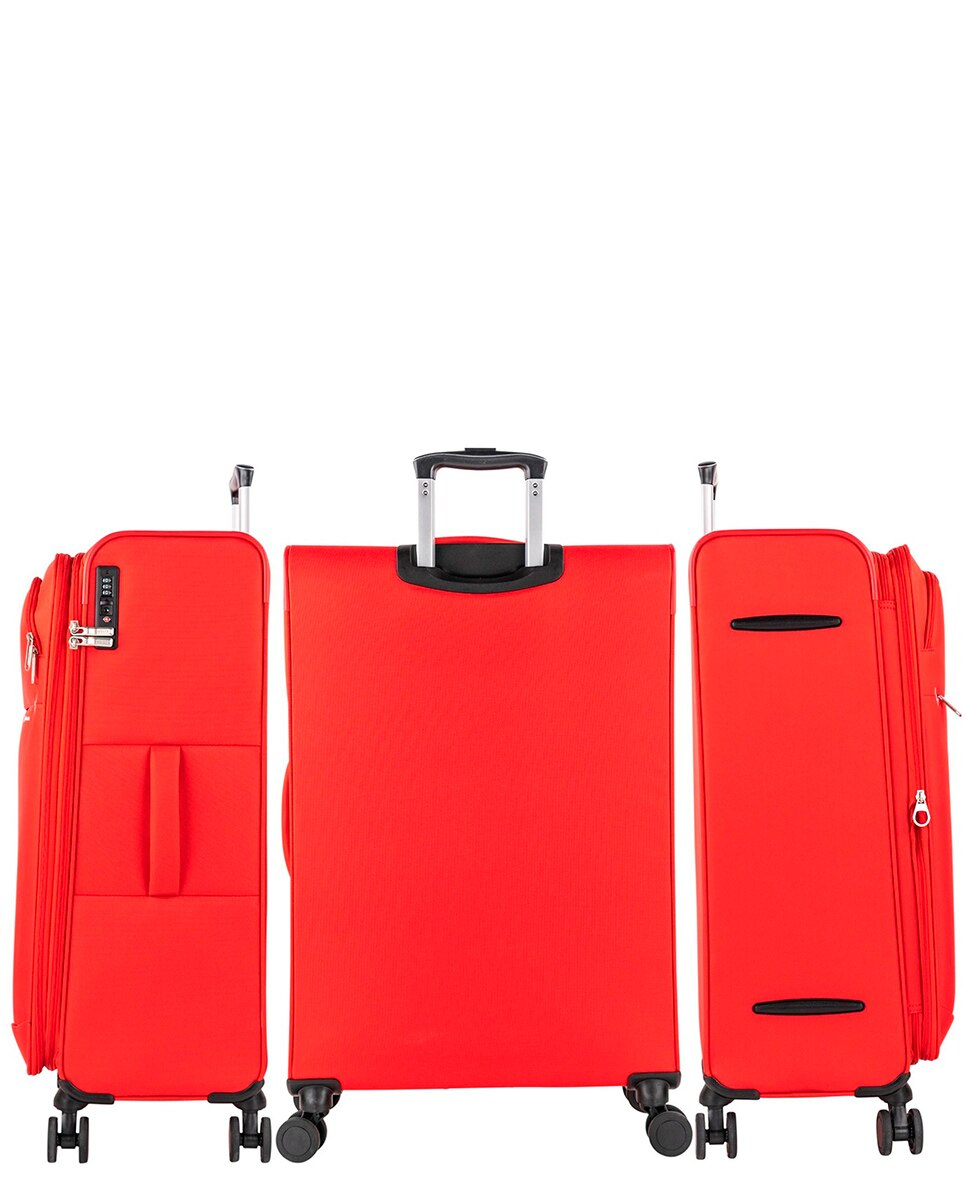 Maleta Grande Bradford semi-rígida con capacidad de 88 L - Jaslen - Rojo Rojo-3