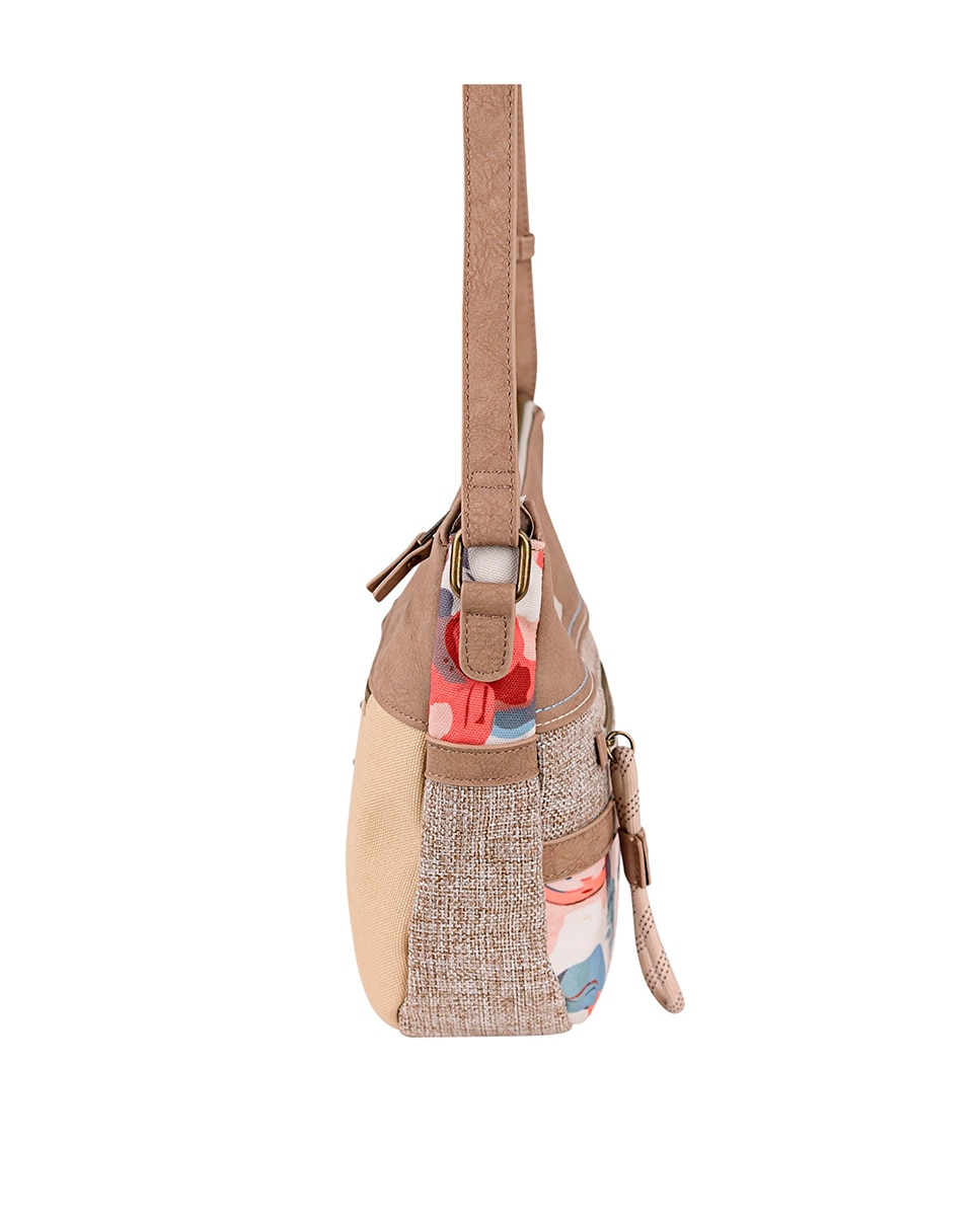 Bolso bandolera leyre con costuras reforzadas - SKPAT - Marrón Marrón-4