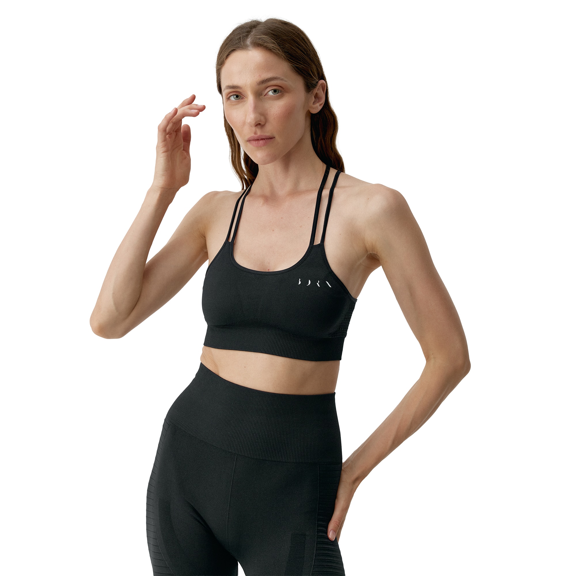 Top de Mujer Hatha BORN - Negro Negro-1