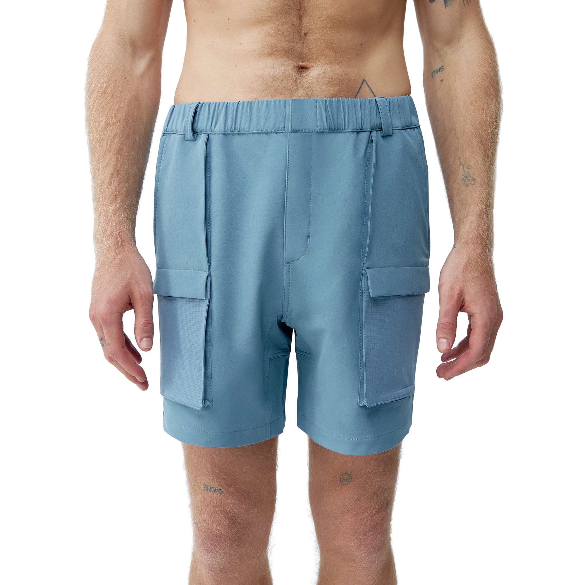 Born Pantalón corto de hombre Tambo Living Yoga Azul celeste