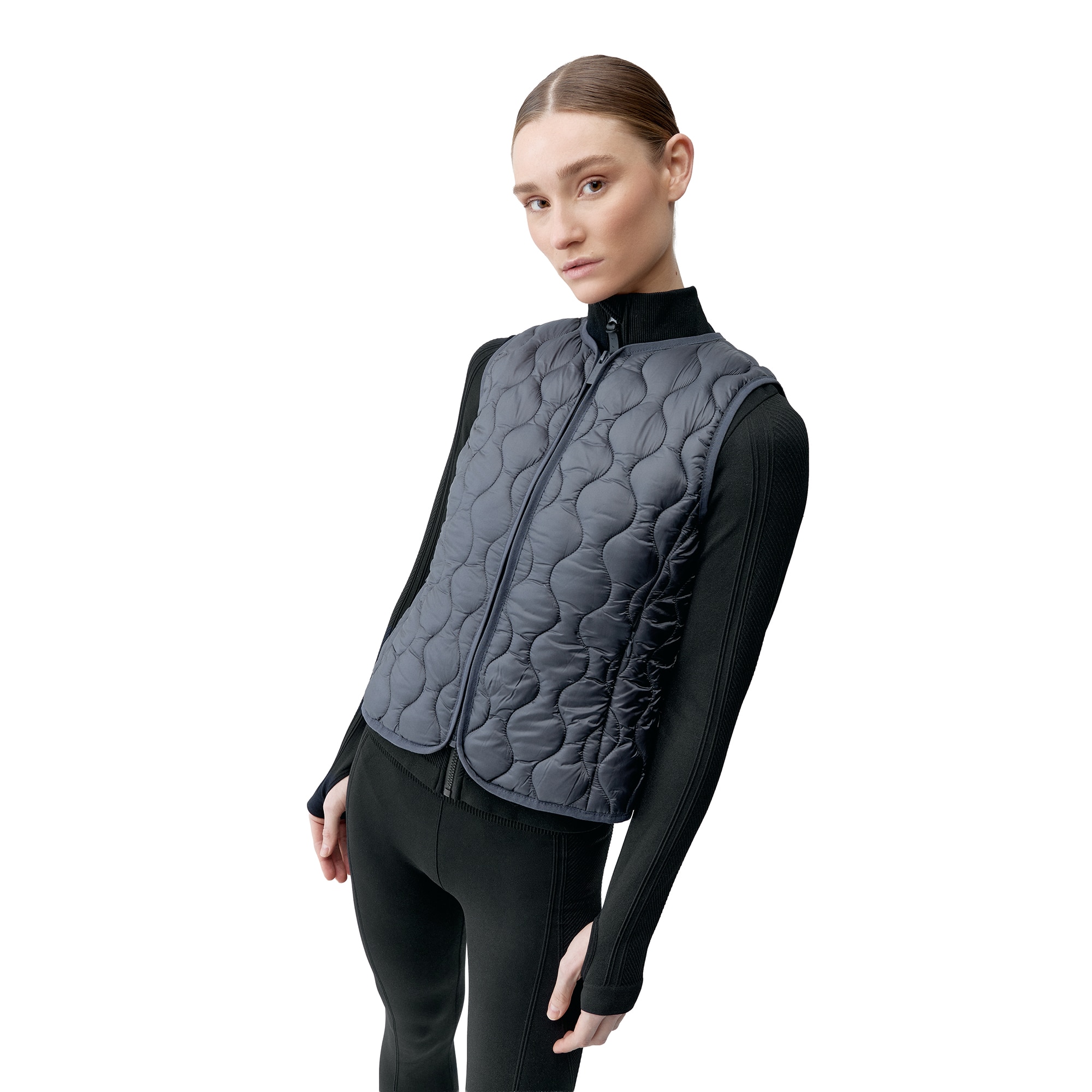 Chaleco de mujer Kenal Born Living Yoga - Gris oscuro metalizado Gris oscuro metalizado-1