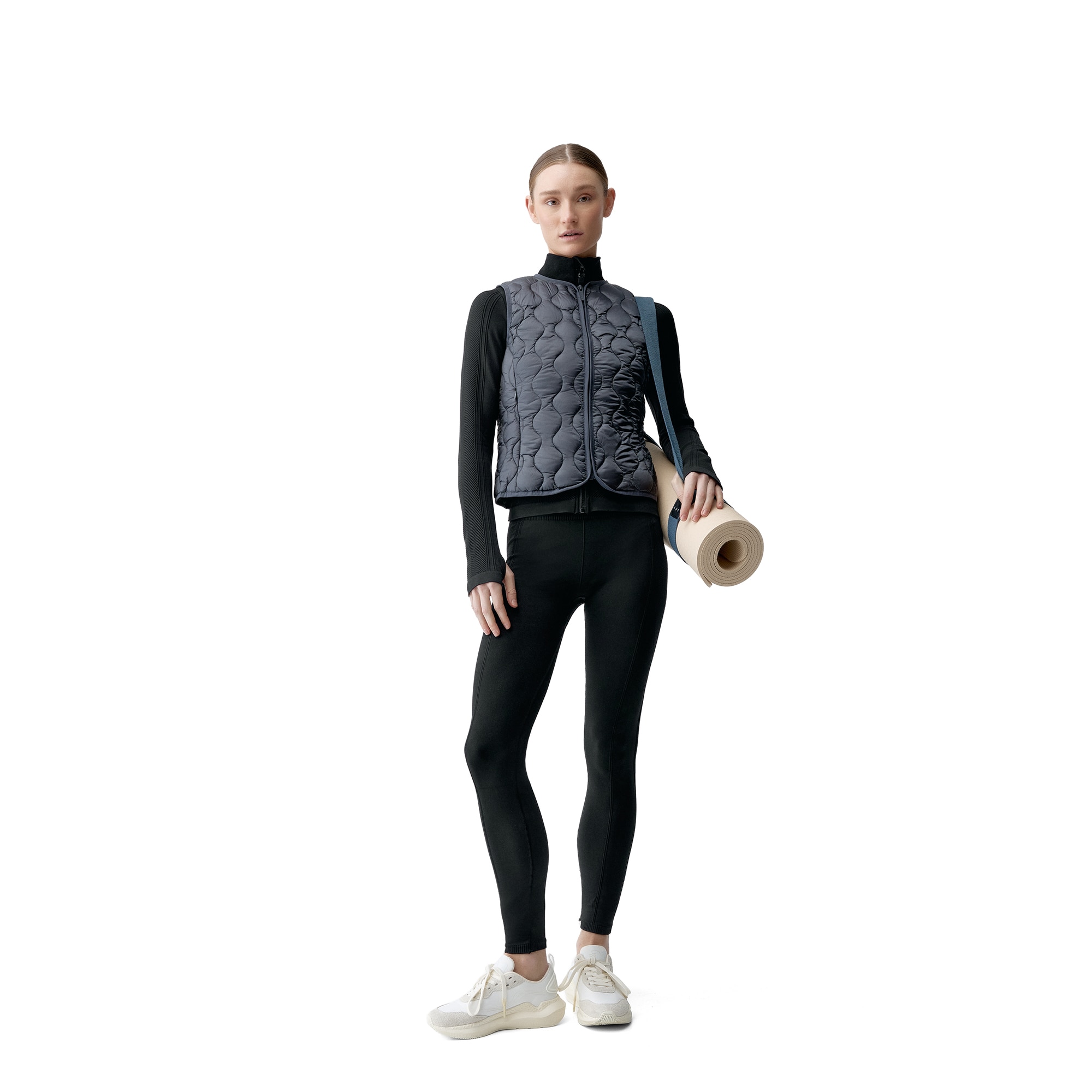 Chaleco de mujer Kenal Born Living Yoga - Gris oscuro metalizado Gris oscuro metalizado-6