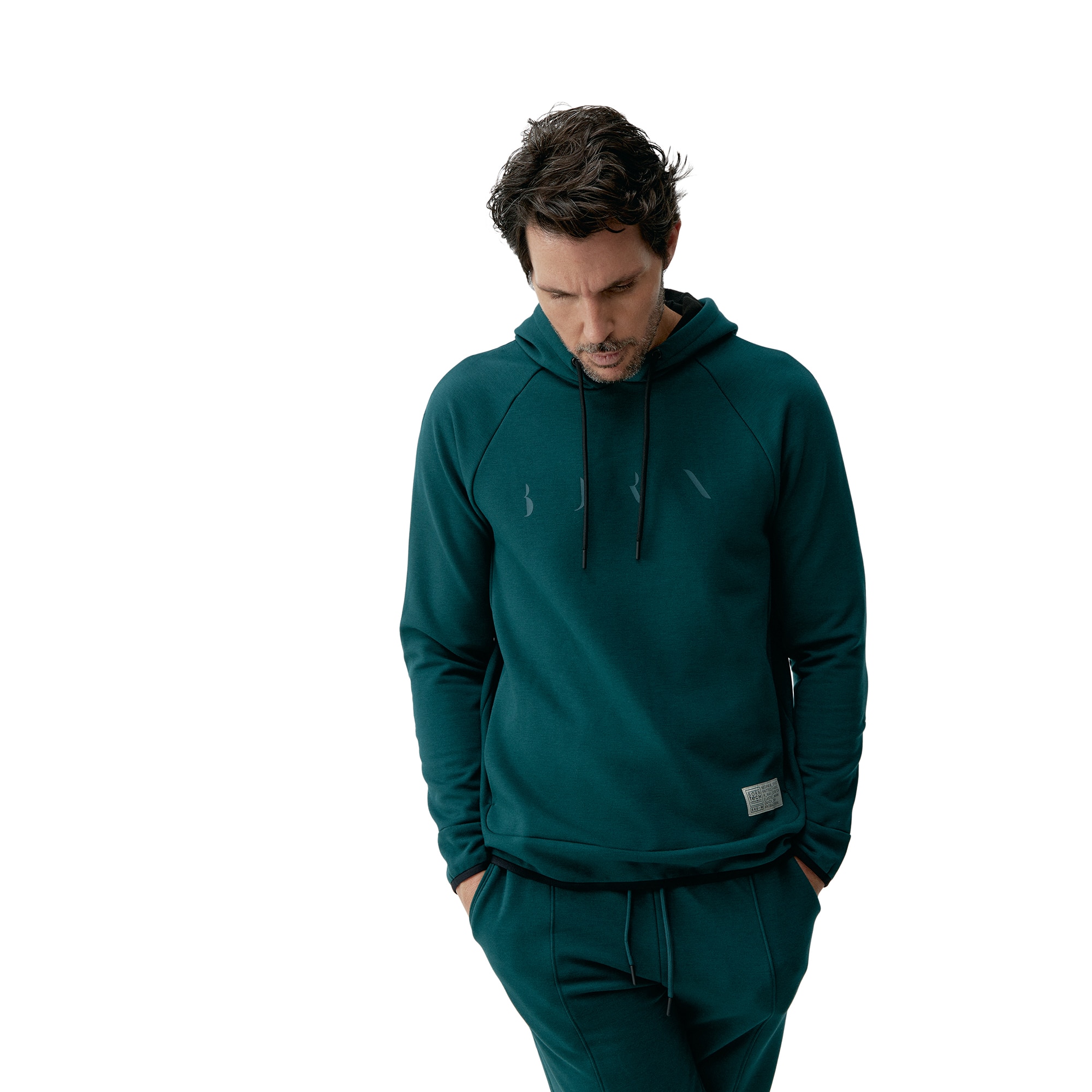 Sudadera de hombre Roe Born Living Yoga - Verde / Azul marino Verde / Azul marino-1