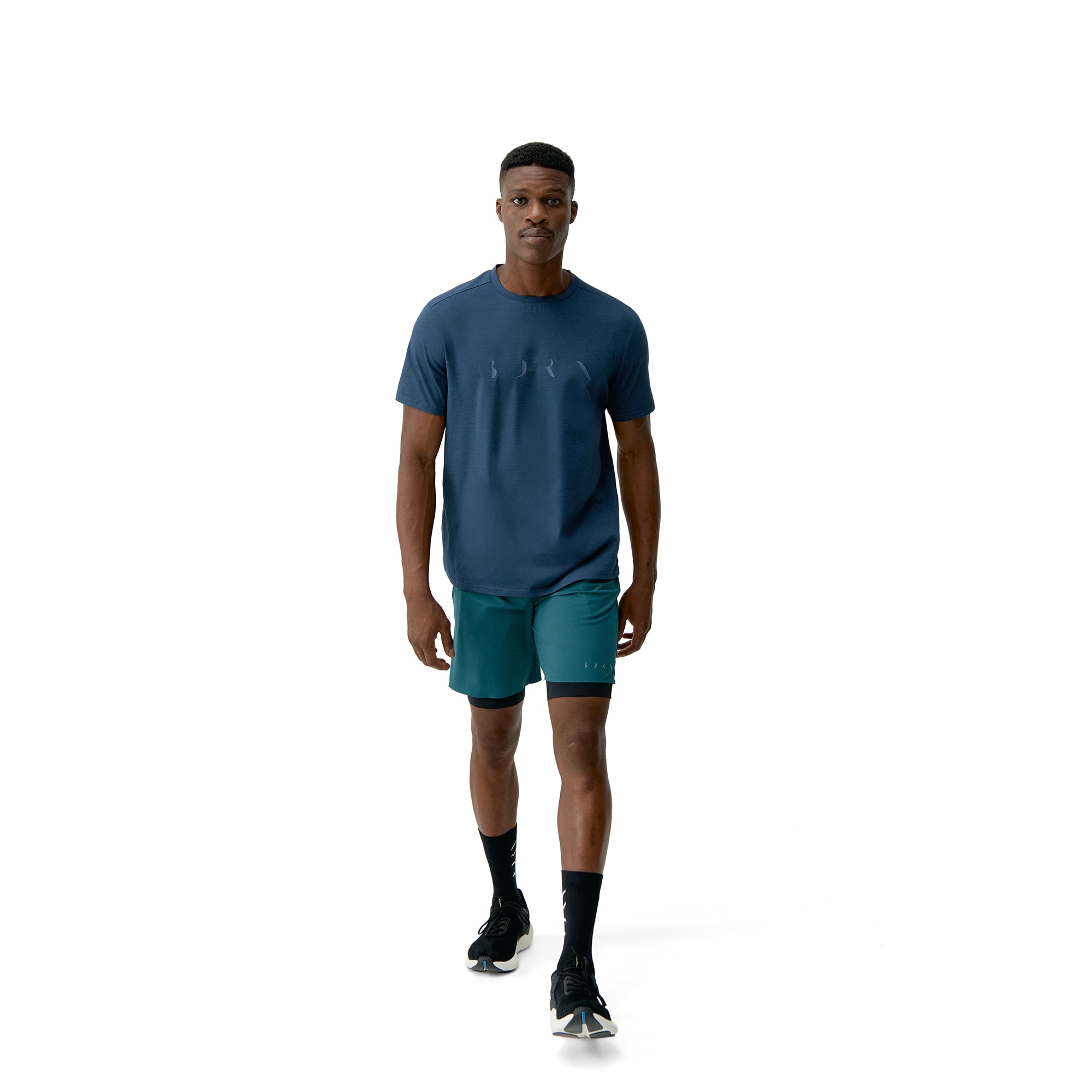 Camiseta de hombre Melville Born Living Yoga - Azul oscuro Azul oscuro-3