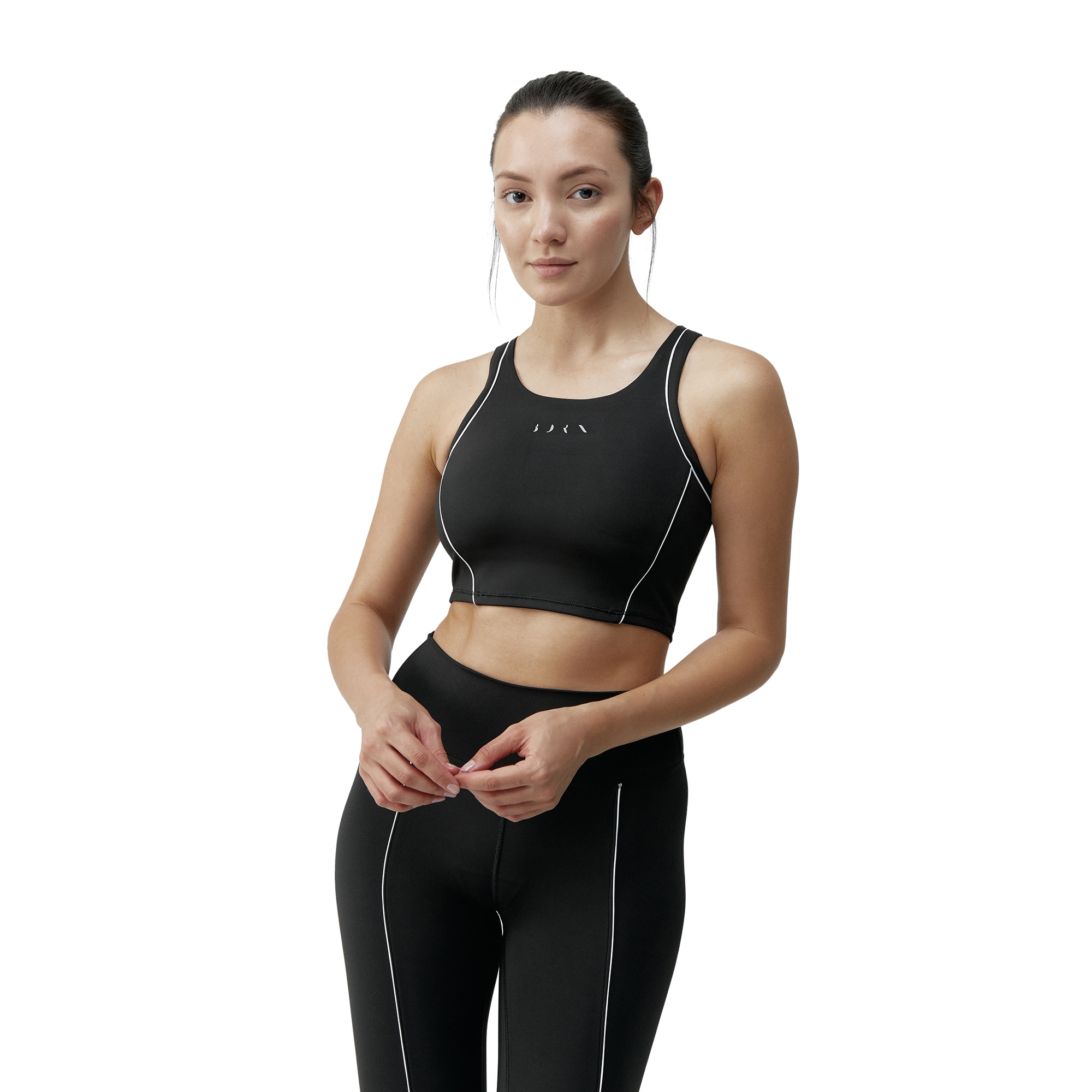 Born Top de Mujer Indra Living Yoga Negro / Blanco