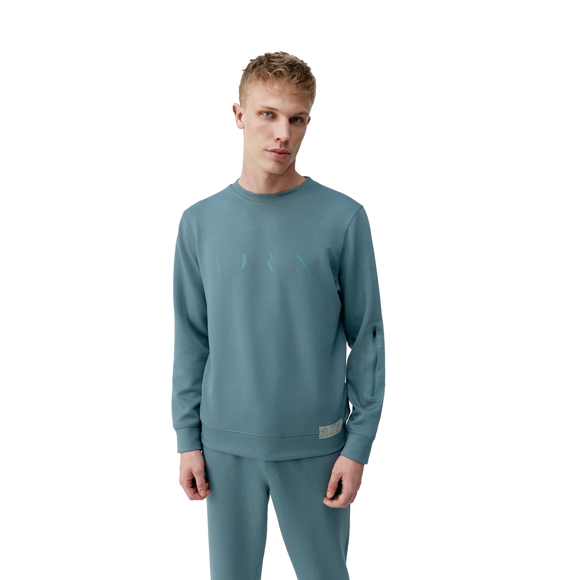 Sudadera de hombre Ness Born Living Yoga - Verde grisáceo Verde grisáceo-1