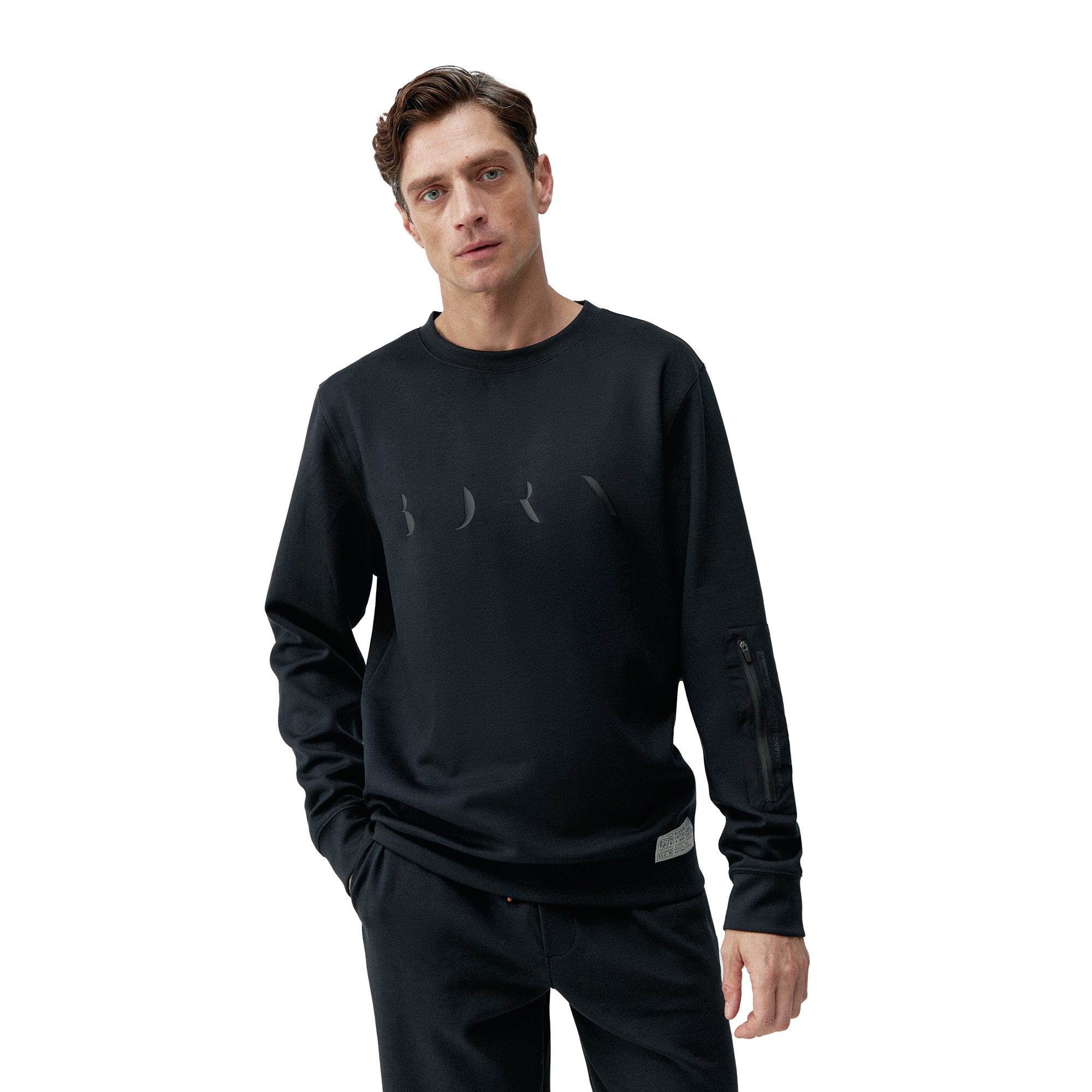 Sudadera de hombre Ness Born Living Yoga - Negro Negro-1