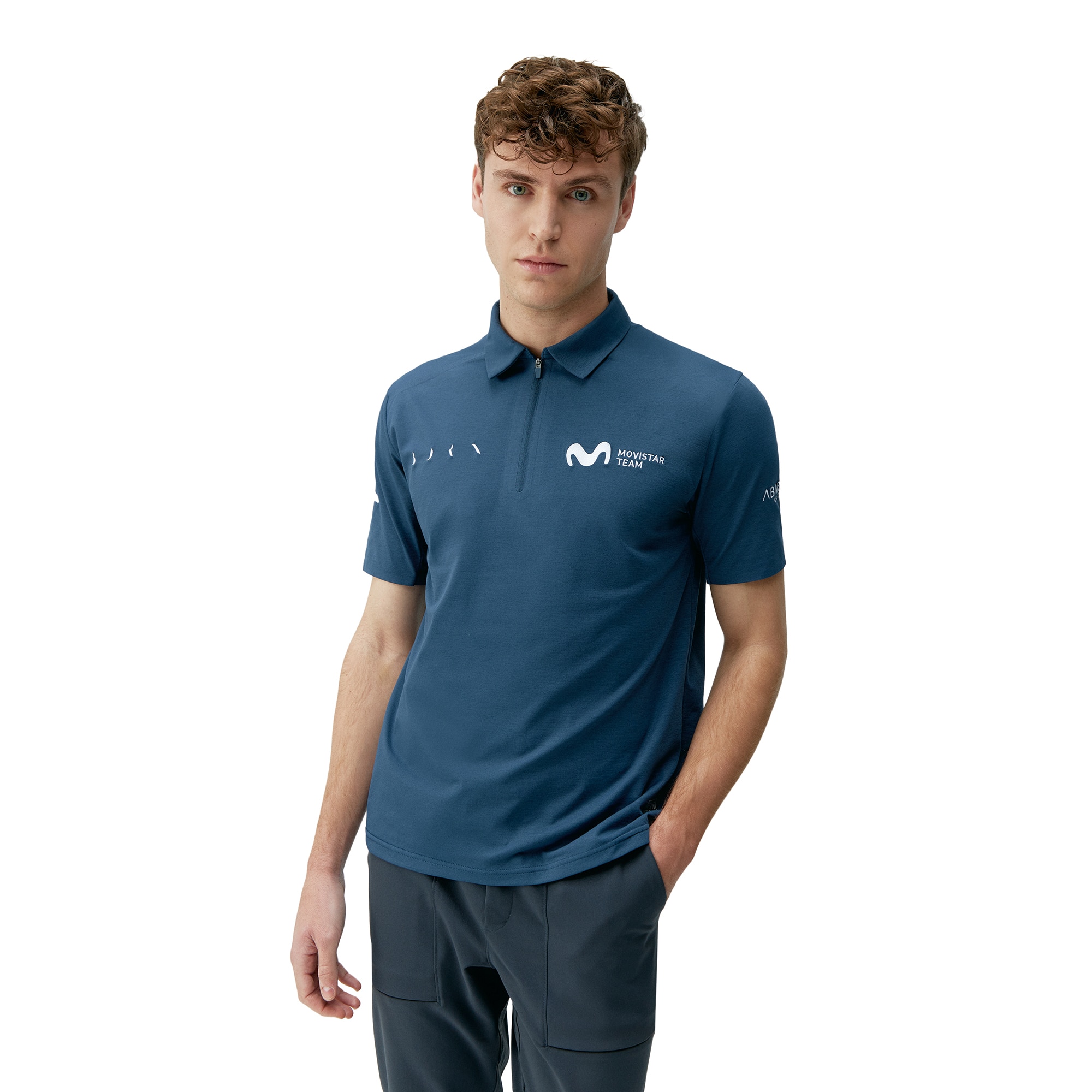Polo de hombre Movistar Born Living Yoga - Azul marino Azul marino-1