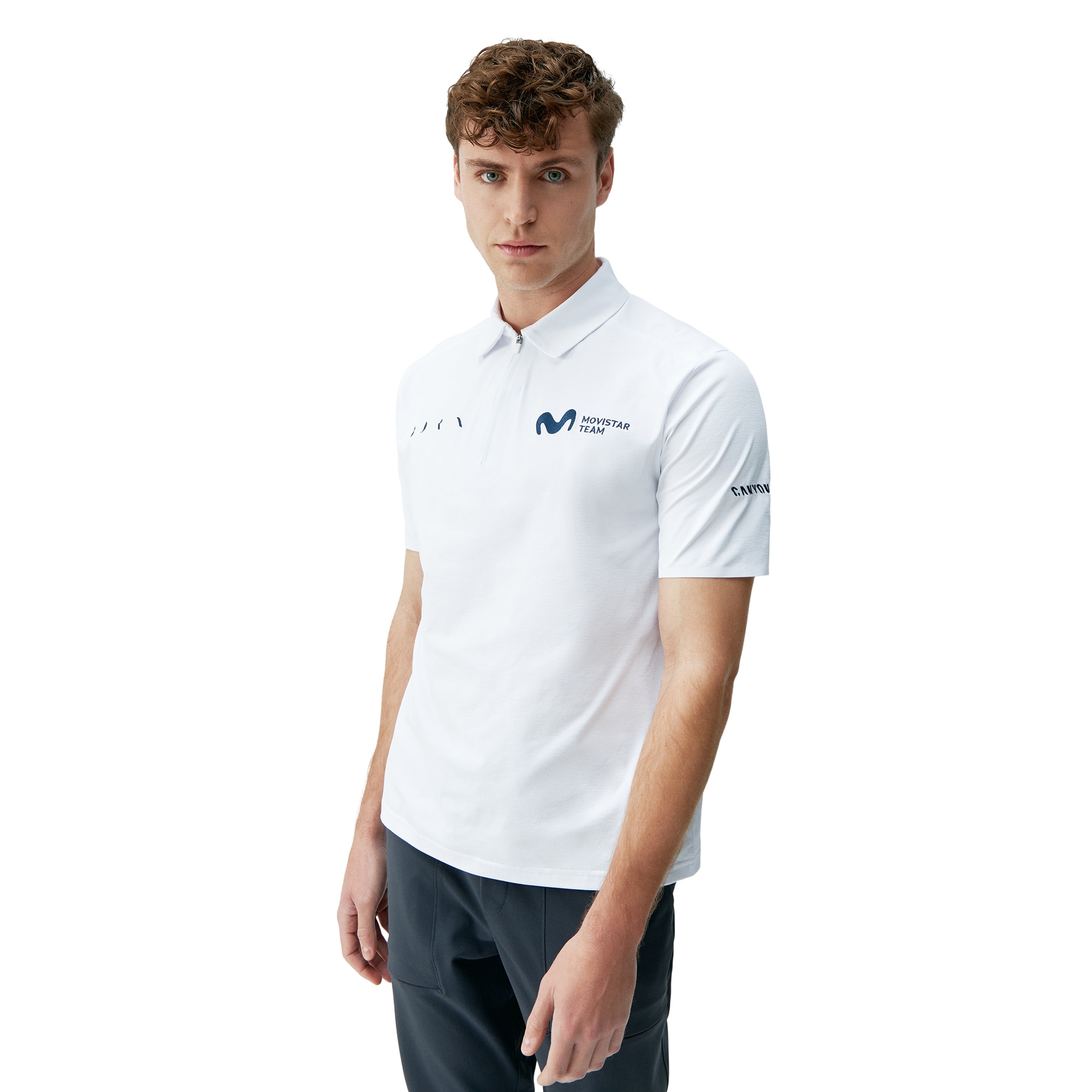 Polo de hombre Movistar Born Living Yoga - Blanco Blanco-1