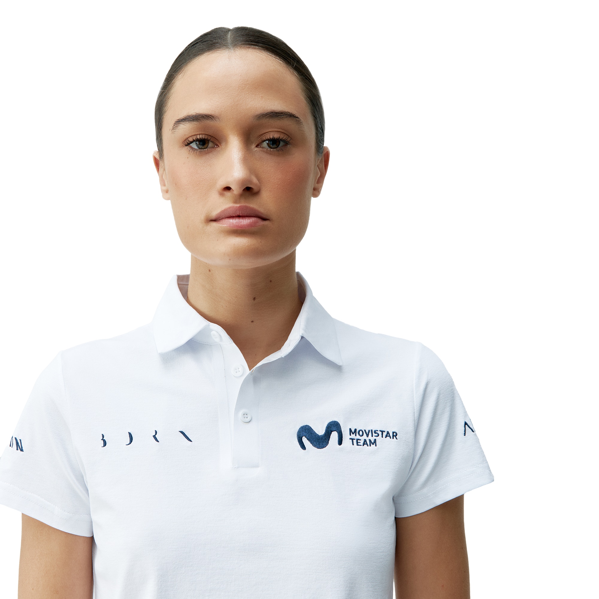 Imagen 3 de Polo de mujer Movistar Born Living Yoga - Blanco Blanco
