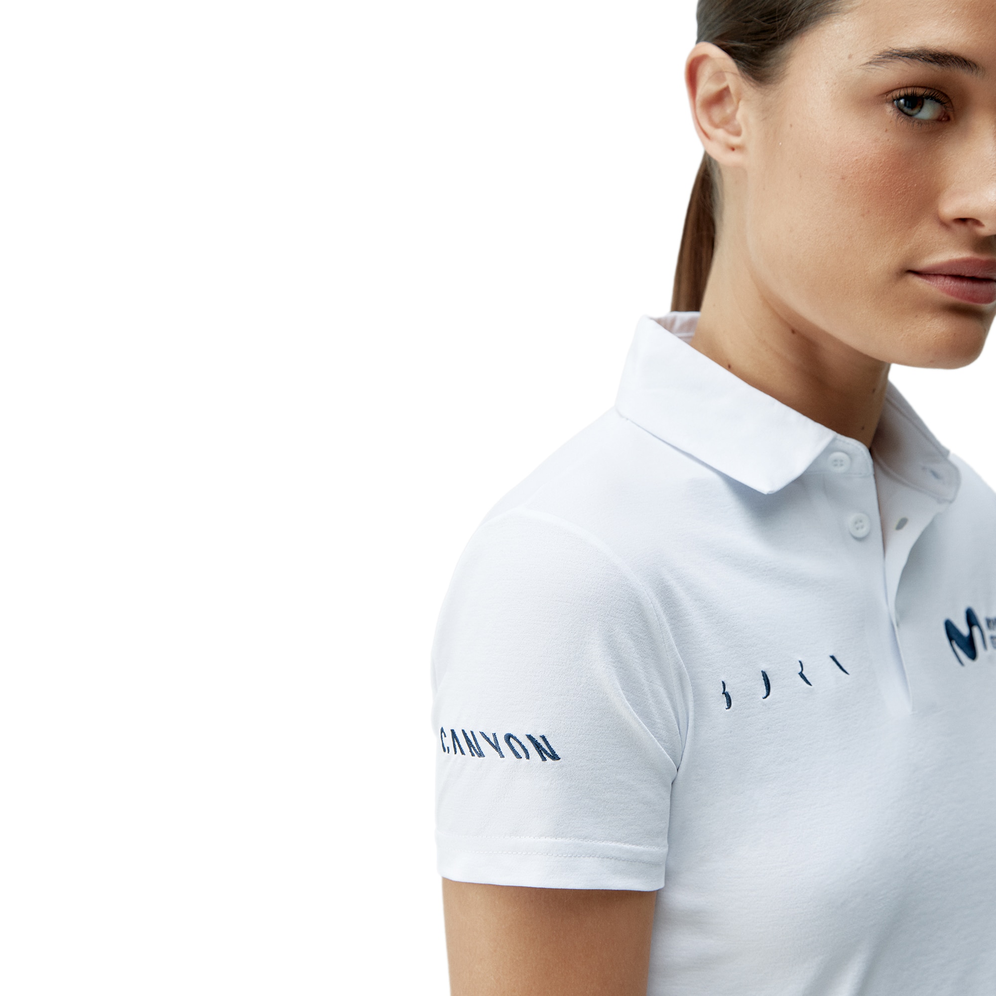 Imagen 5 de Polo de mujer Movistar Born Living Yoga - Blanco Blanco