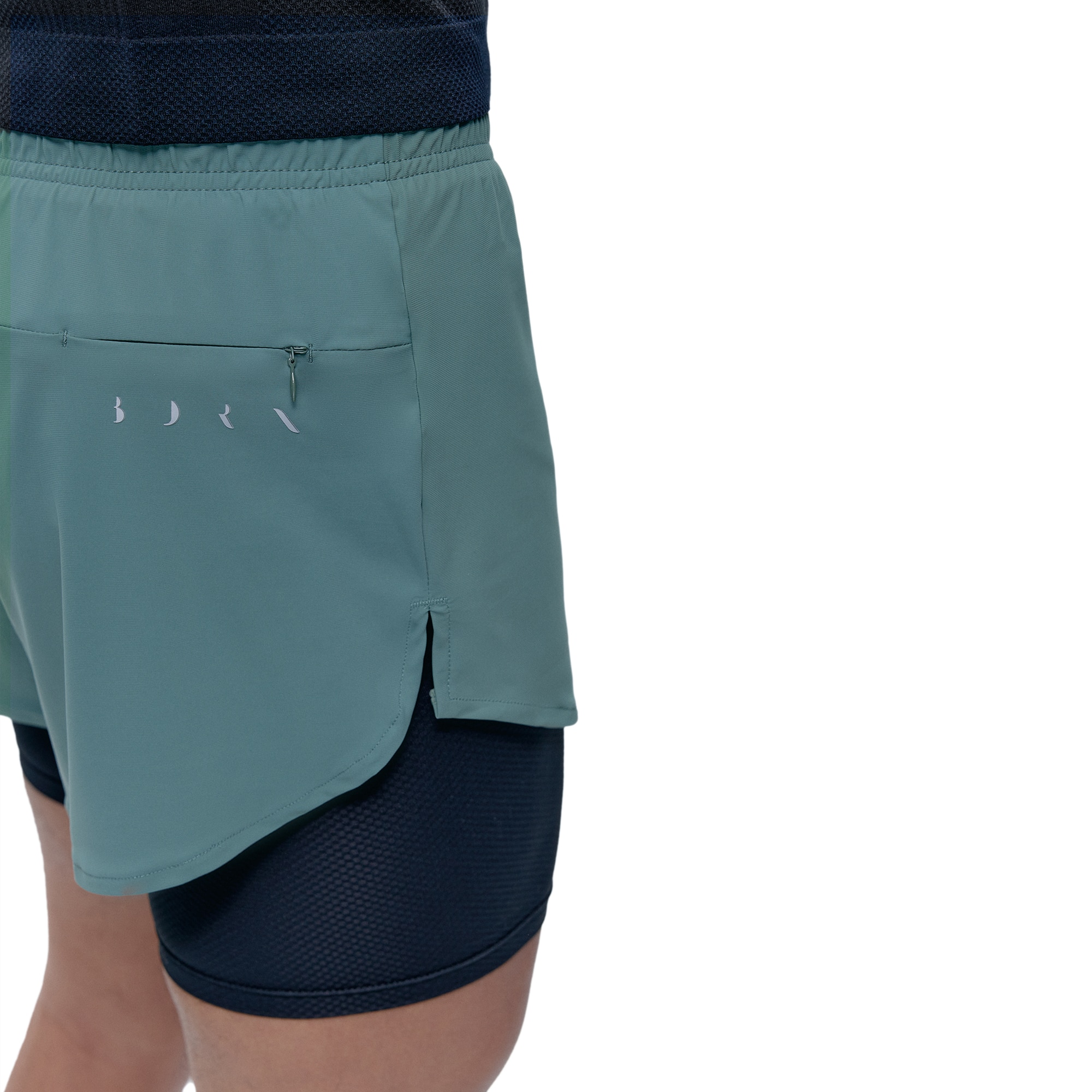 Pantalón corto de hombre Ontario Born Living Yoga - Negro / Verde Negro / Verde-4