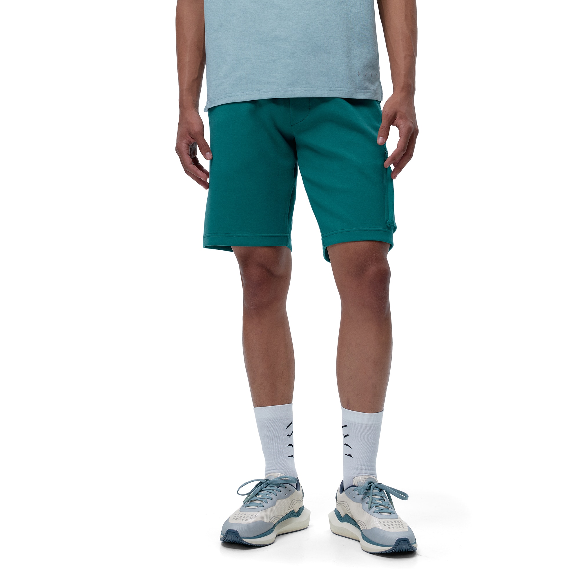 Born Pantalón corto de hombre Halong Living Yoga Verde azulado