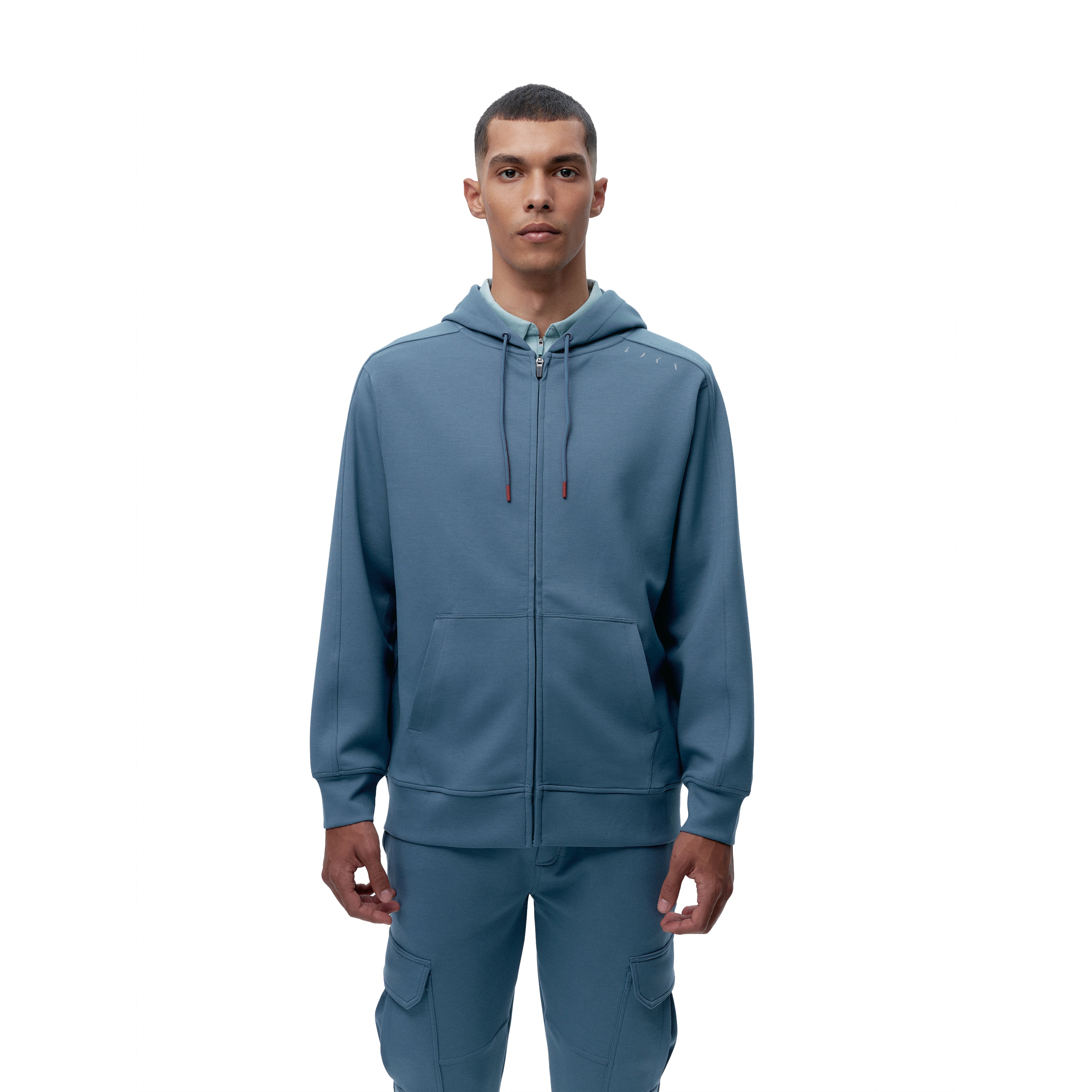 Born Sudadera de hombre Biafra Living Yoga Azul grisáceo