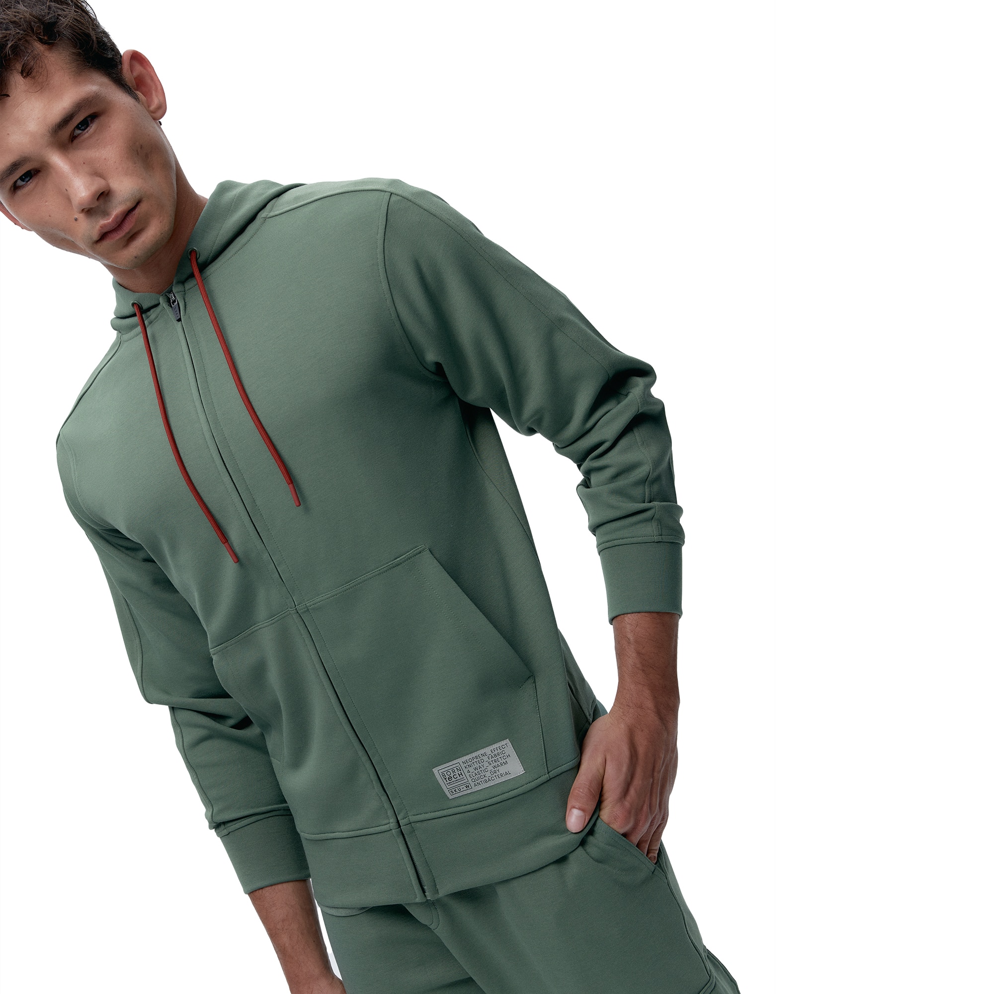 Sudadera de hombre Biafra Born Living Yoga - Verde oscuro Verde oscuro-1